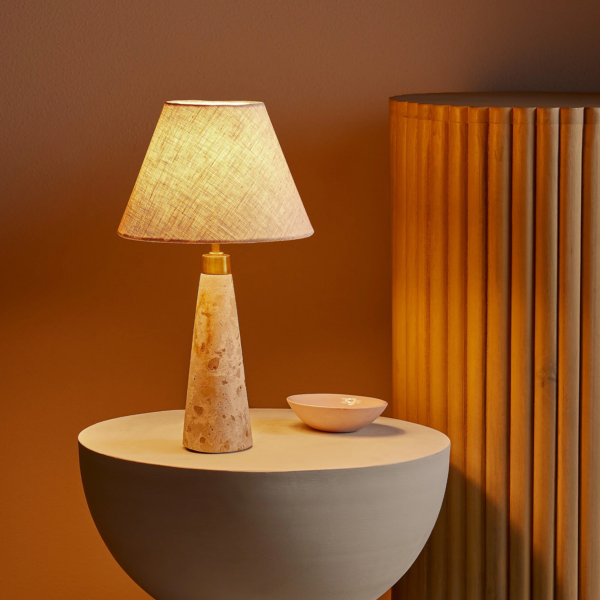 Smaller marmaron rechargeable table lamp in grey - Image 2