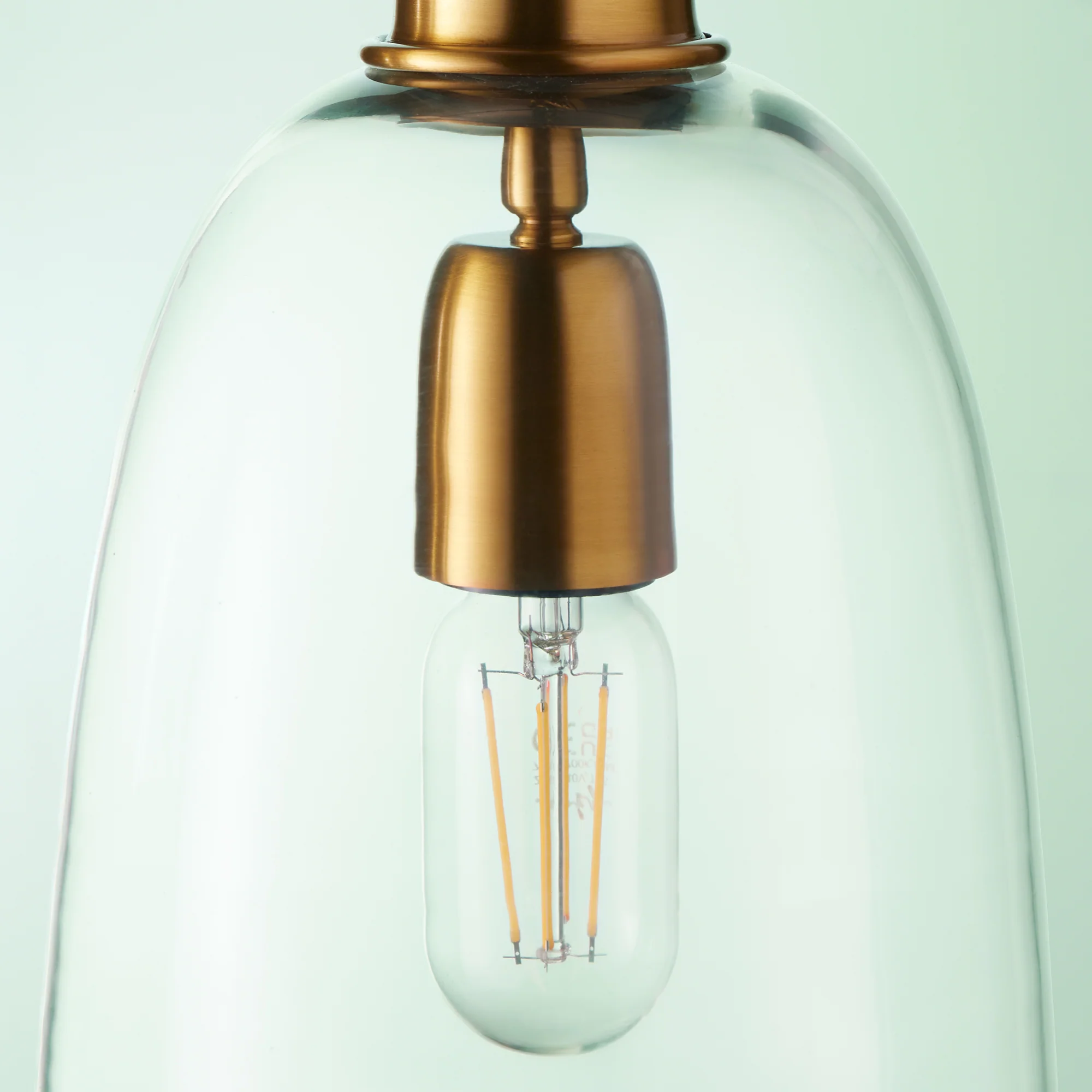 smaller Percy pendant light in clear glass - Image 5