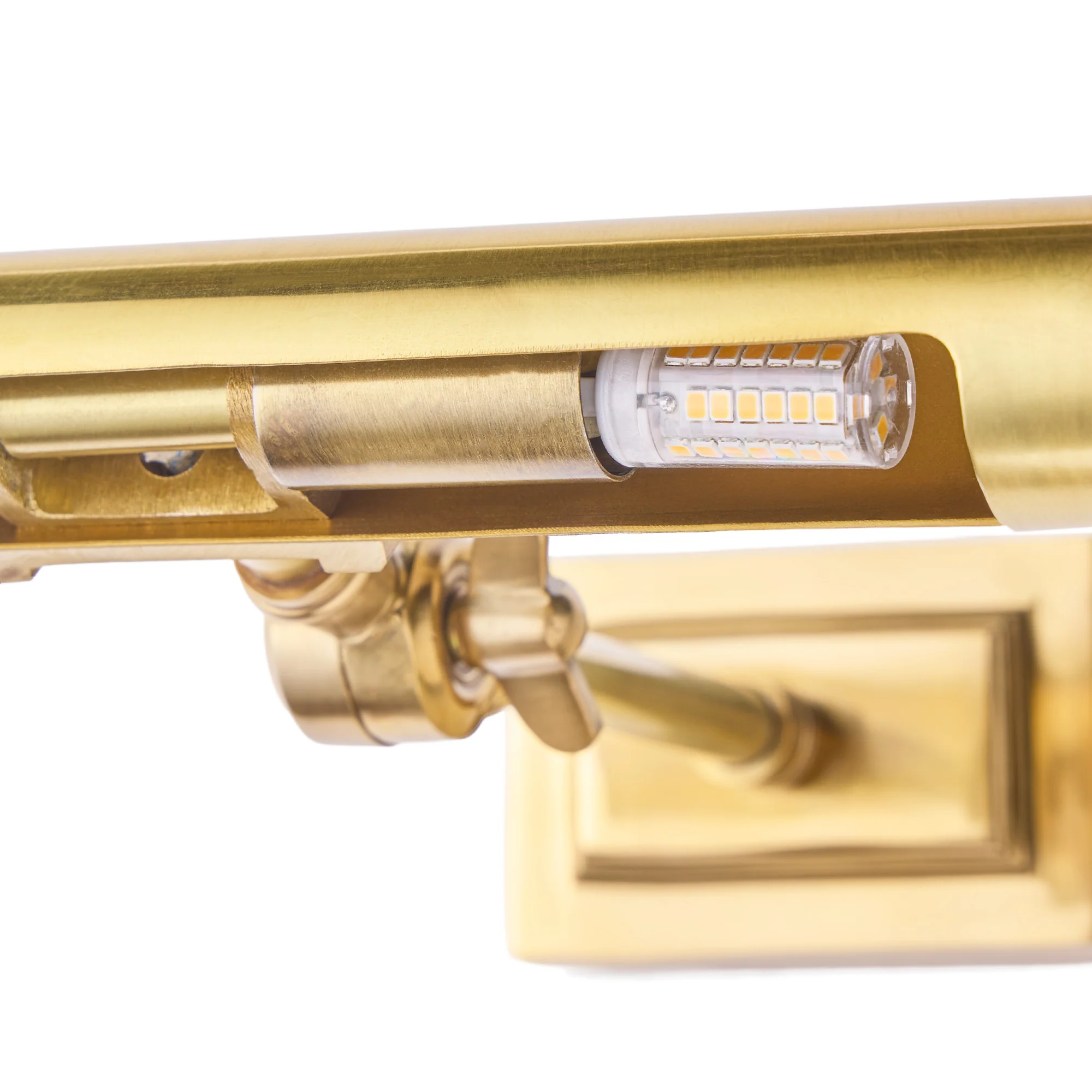 Smaller Pitcheroo picture light in antique brass - Image 7