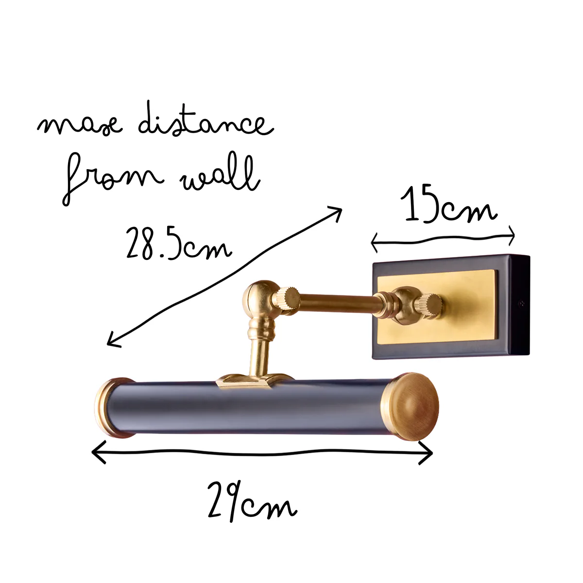 Smaller Pitcheroo picture light in black and brass - Image 10