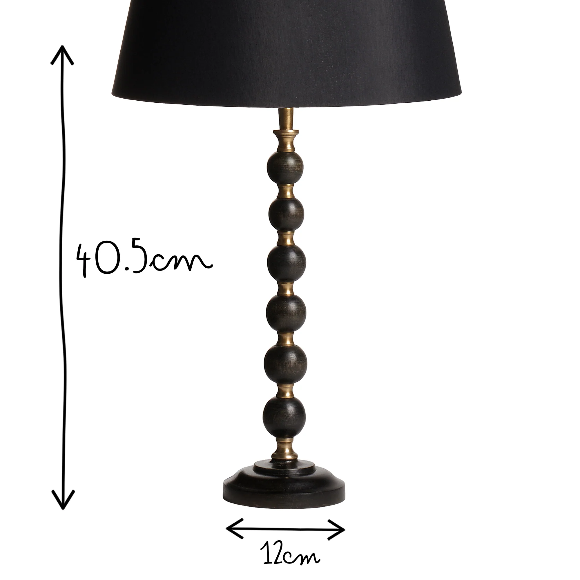 Smaller Rosie table lamp in wood and brass - Image 8