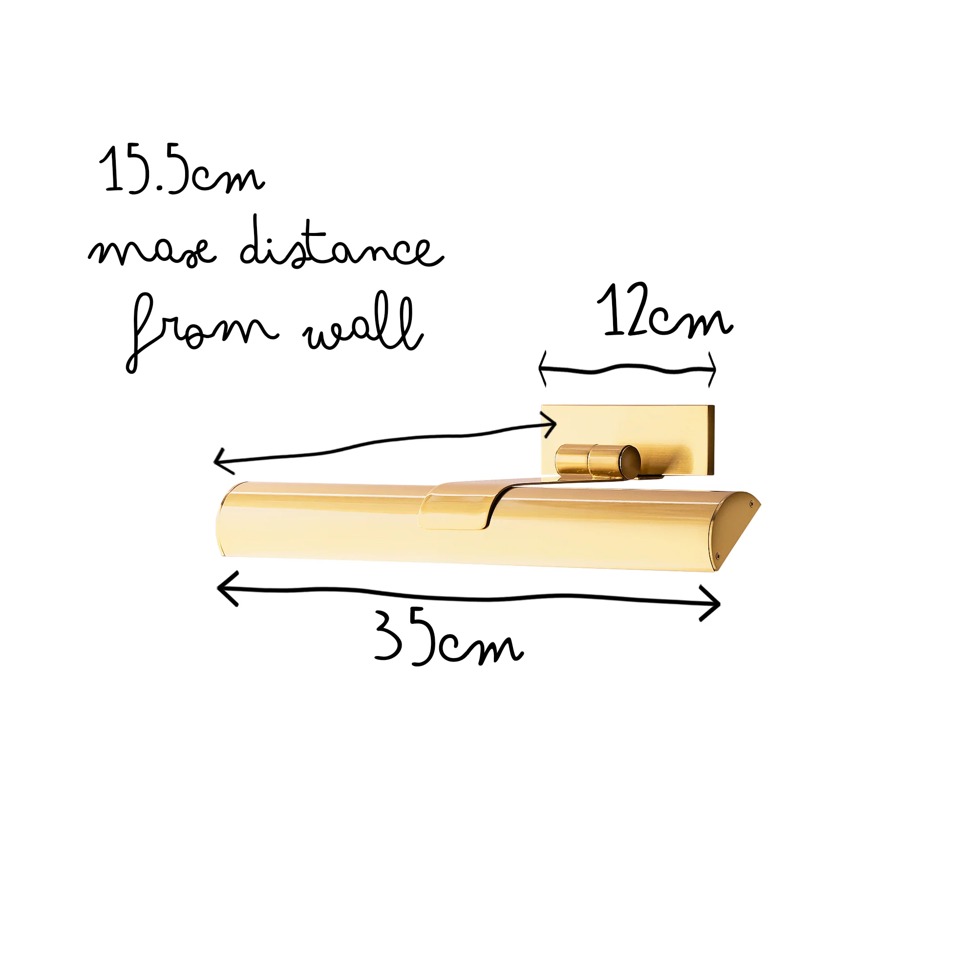 Smaller Seurat rechargeable picture light in antique brass - Image 11