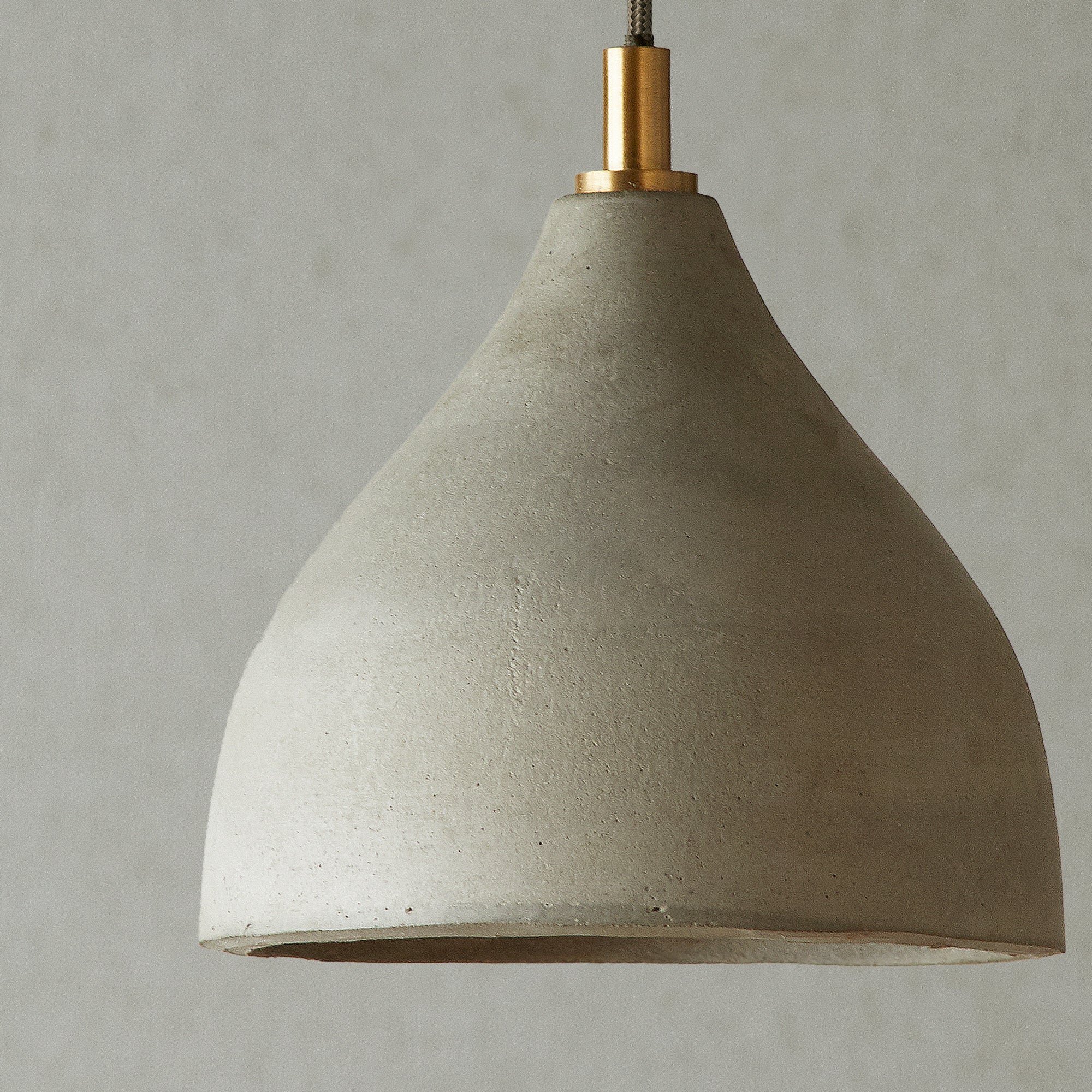 Smaller Soprano Pendant light in pale grey concrete - Image 3