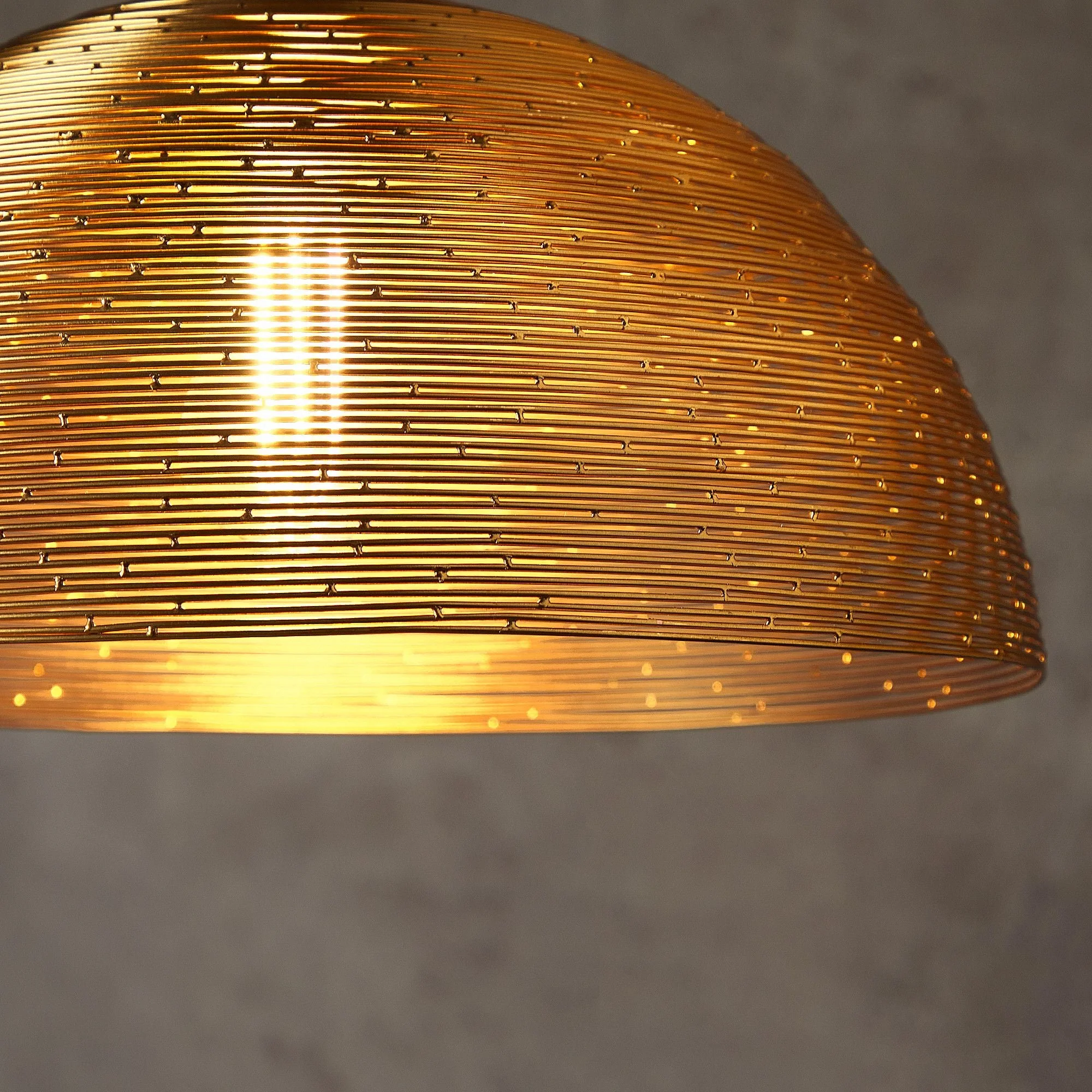 Smaller Spangle domed pendant in antique brass - Image 6