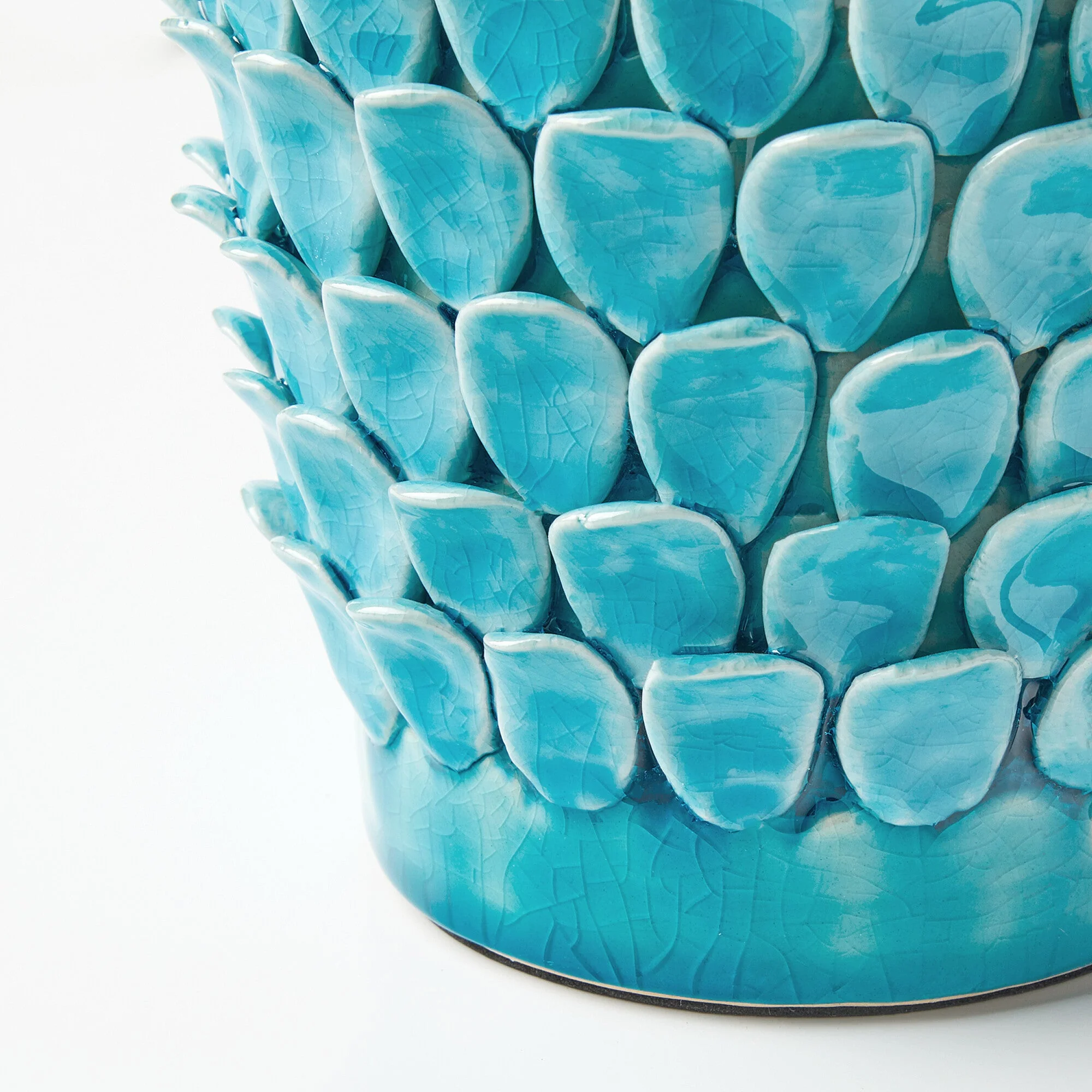 Smaller Stucco table lamp in turquoise - Image 5