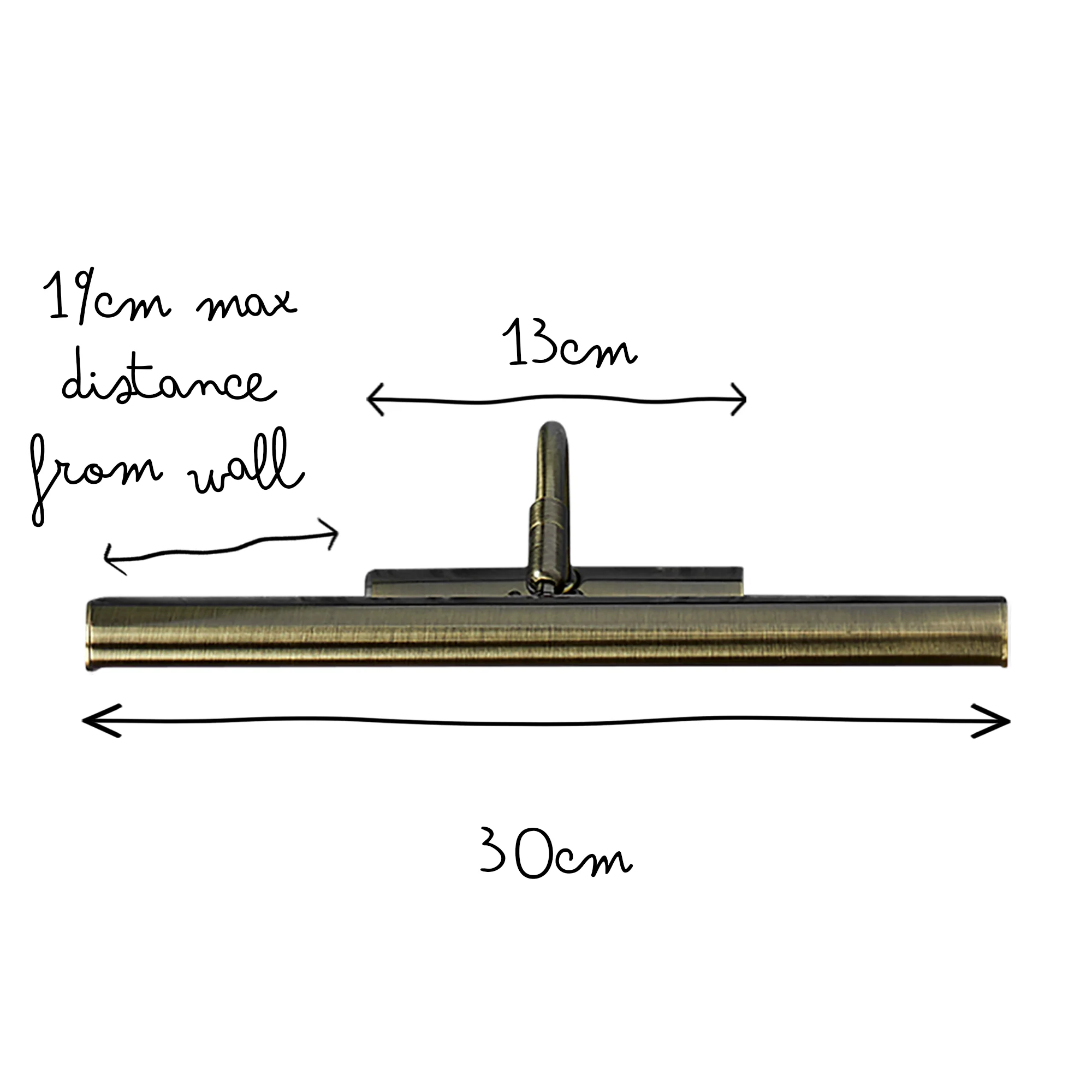 Smaller Turner picture light in antique brass finish - Image 7