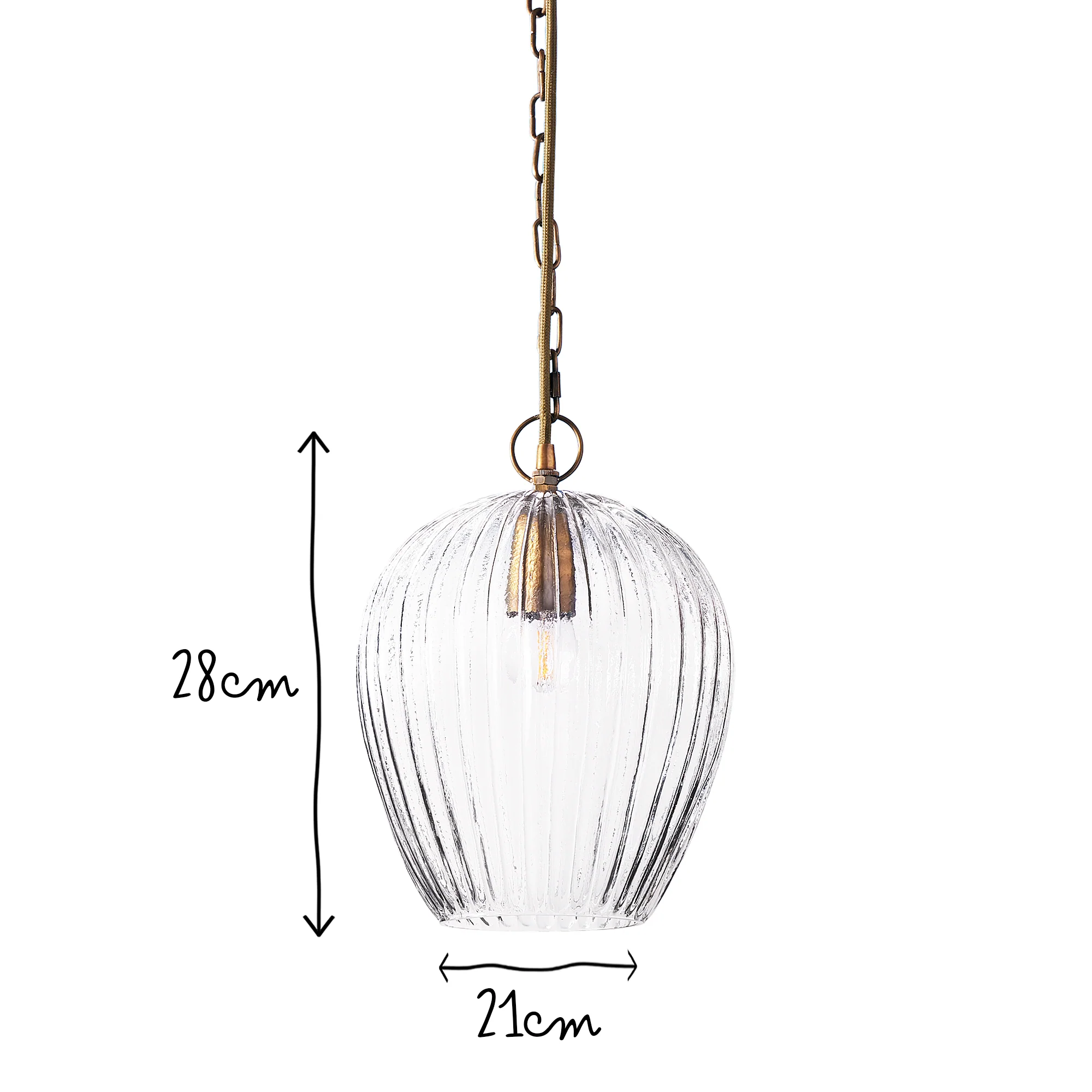 Smallest Bastille pendant in clear glass - Image 11