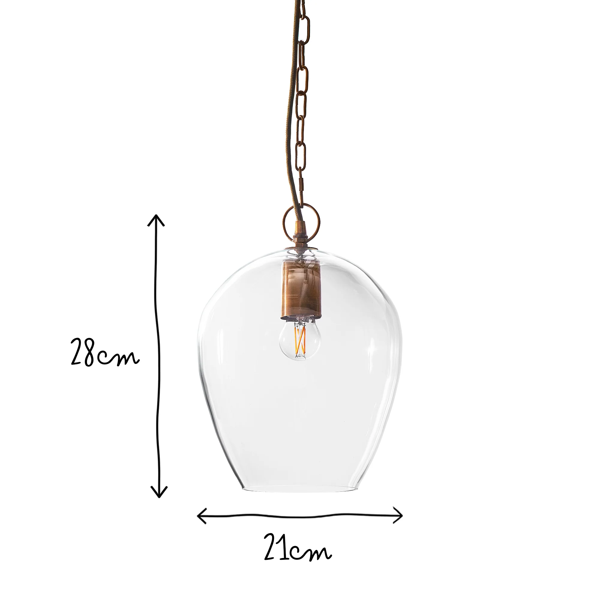 Smallest Zindarella pendant in clear glass - Image 11