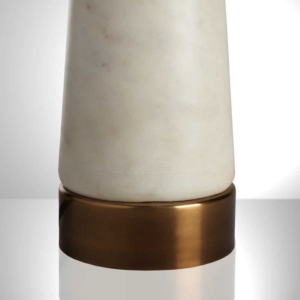 Sphynx table lamp in white marble and brass - Image 3