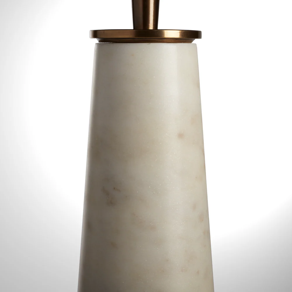 Sphynx table lamp in white marble and brass - Image 4