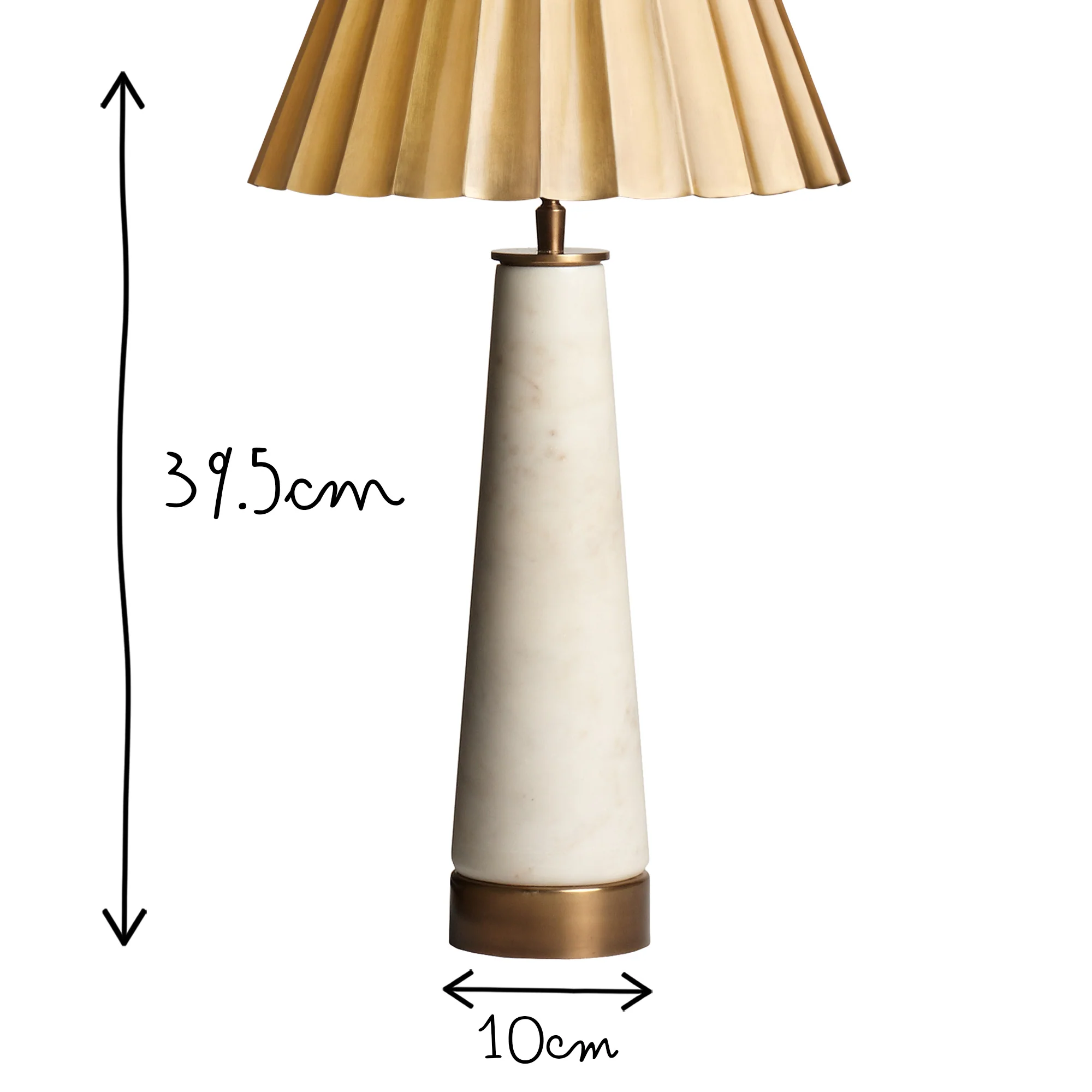Sphynx table lamp in white marble and brass - Image 5