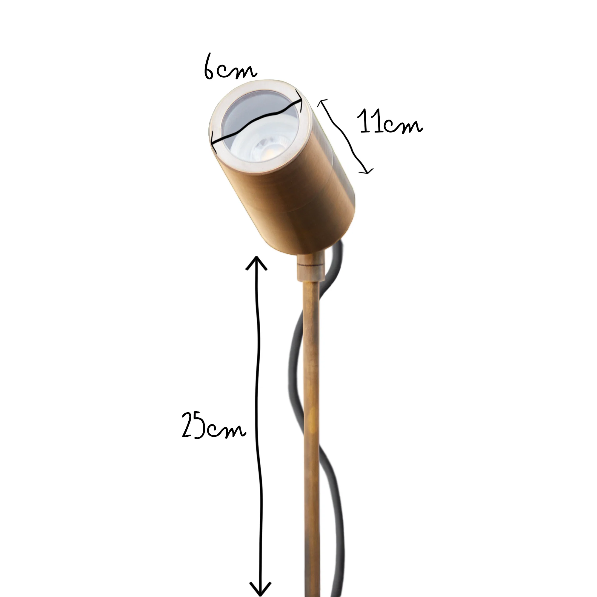 Spikey ip65 long body spike light in bronze - Image 7