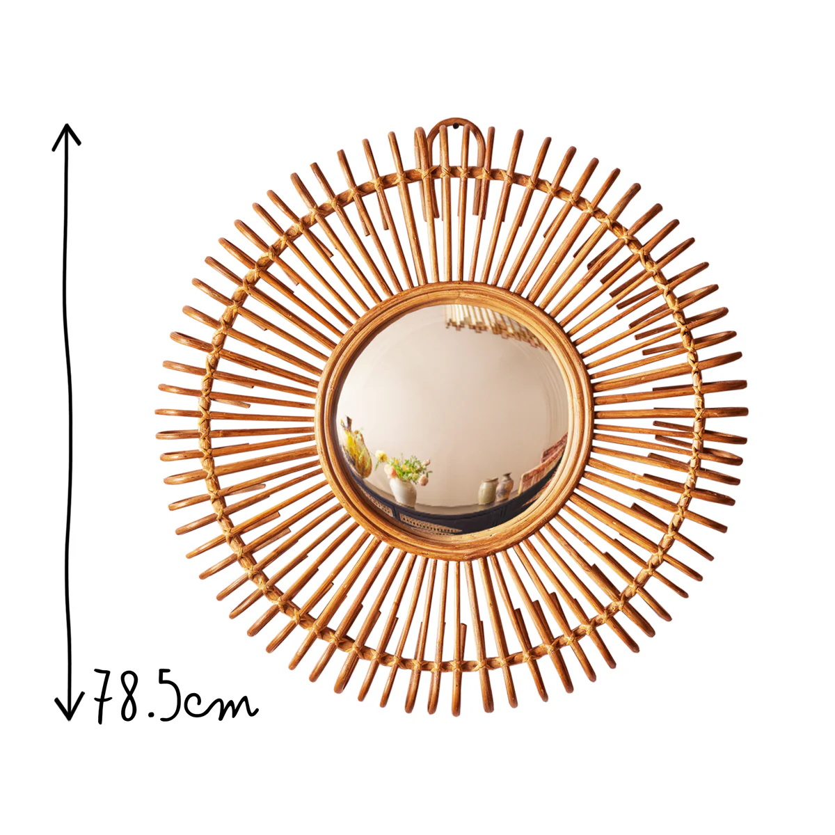 Spirali mirror in natural rattan - Image 8