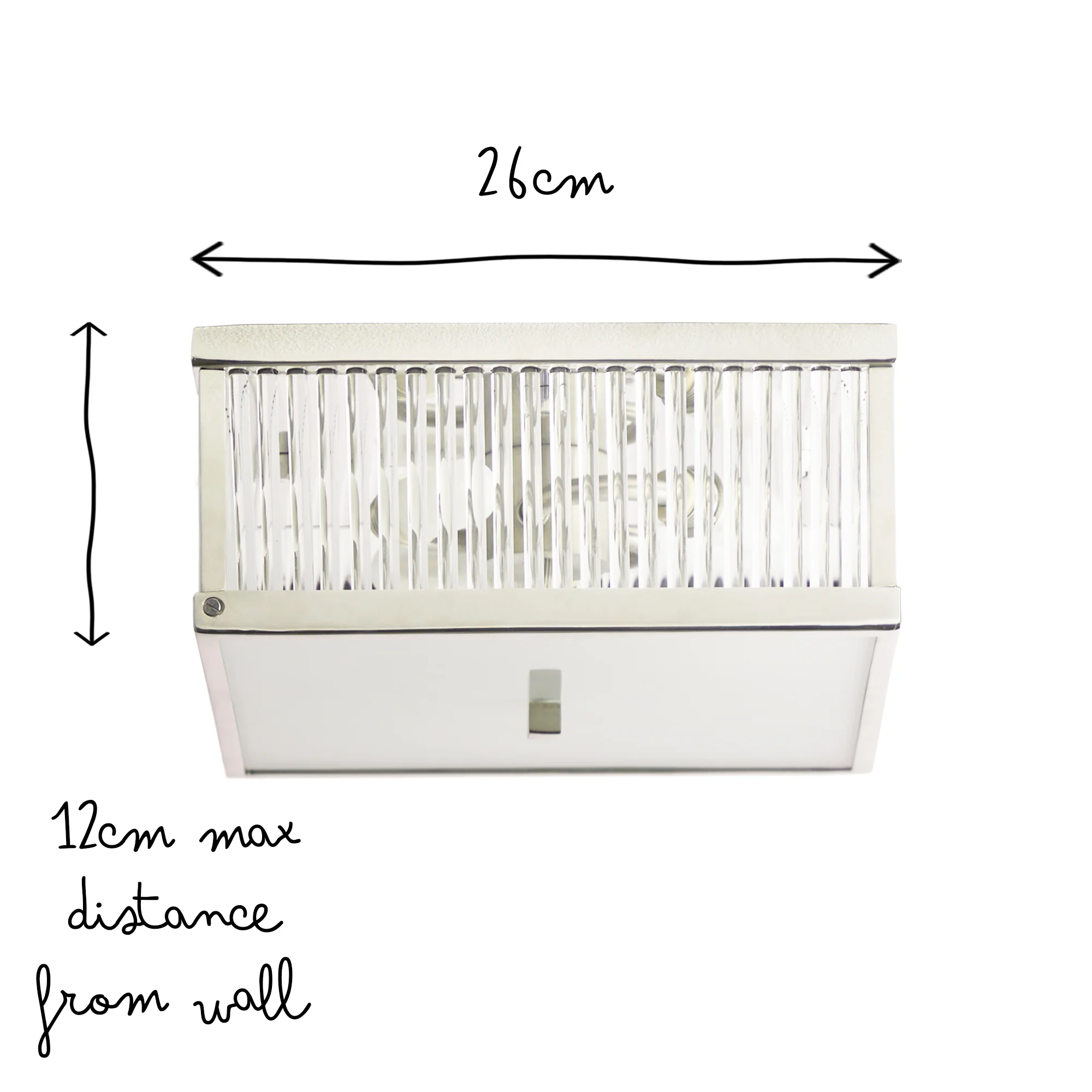 Square Roddy IP44 flush ceiling light in Nickel - Image 10
