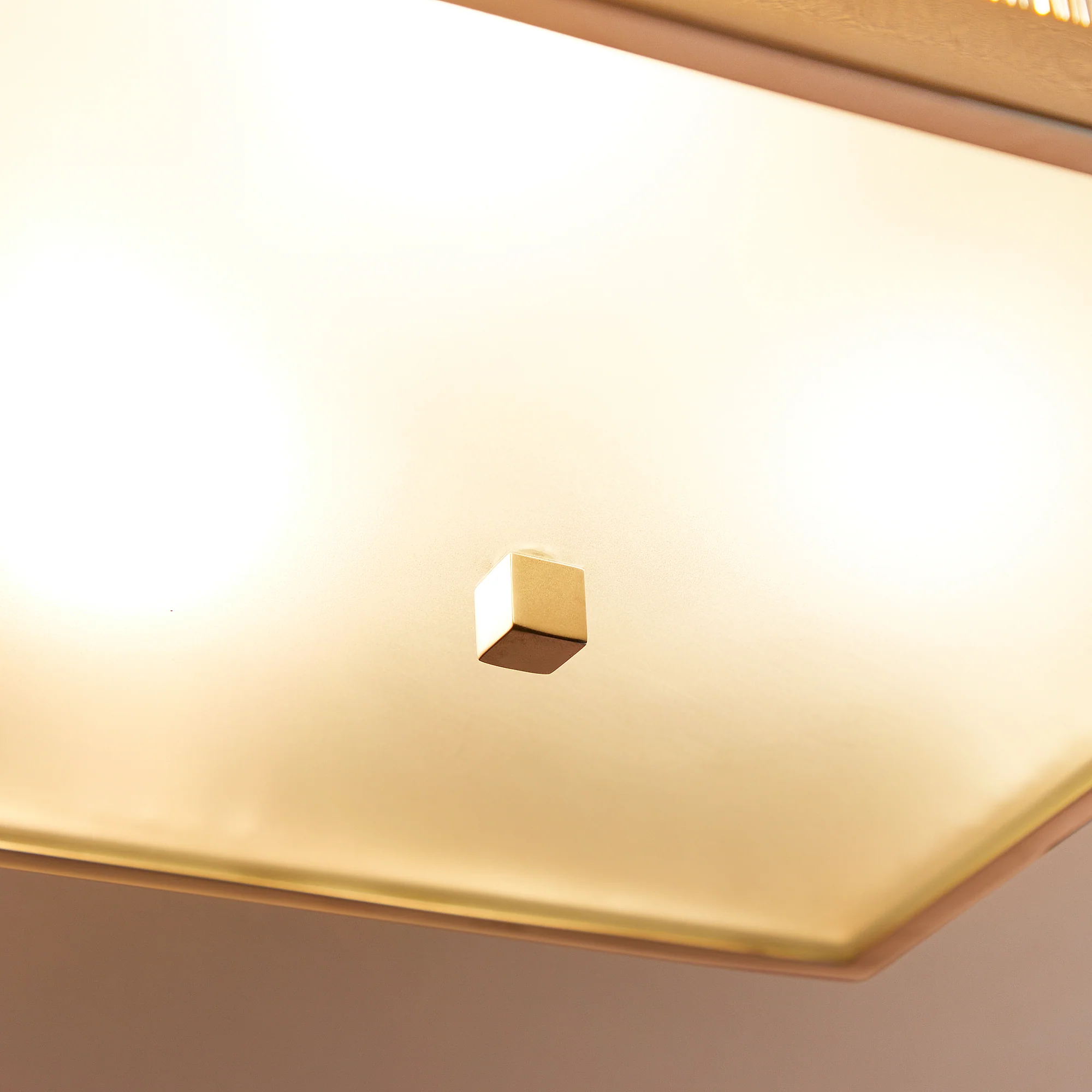 Square Roddy IP44 flush ceiling light in Nickel - Image 6