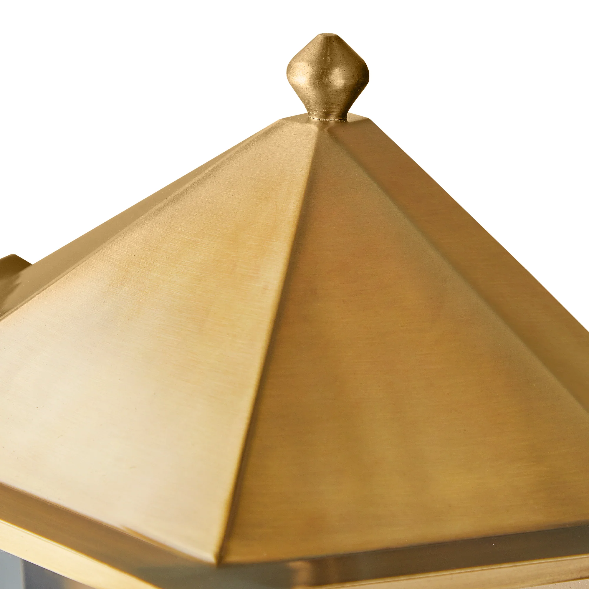 St Ives IP44 exterior wall light with brass reflector in antique brass - Image 12