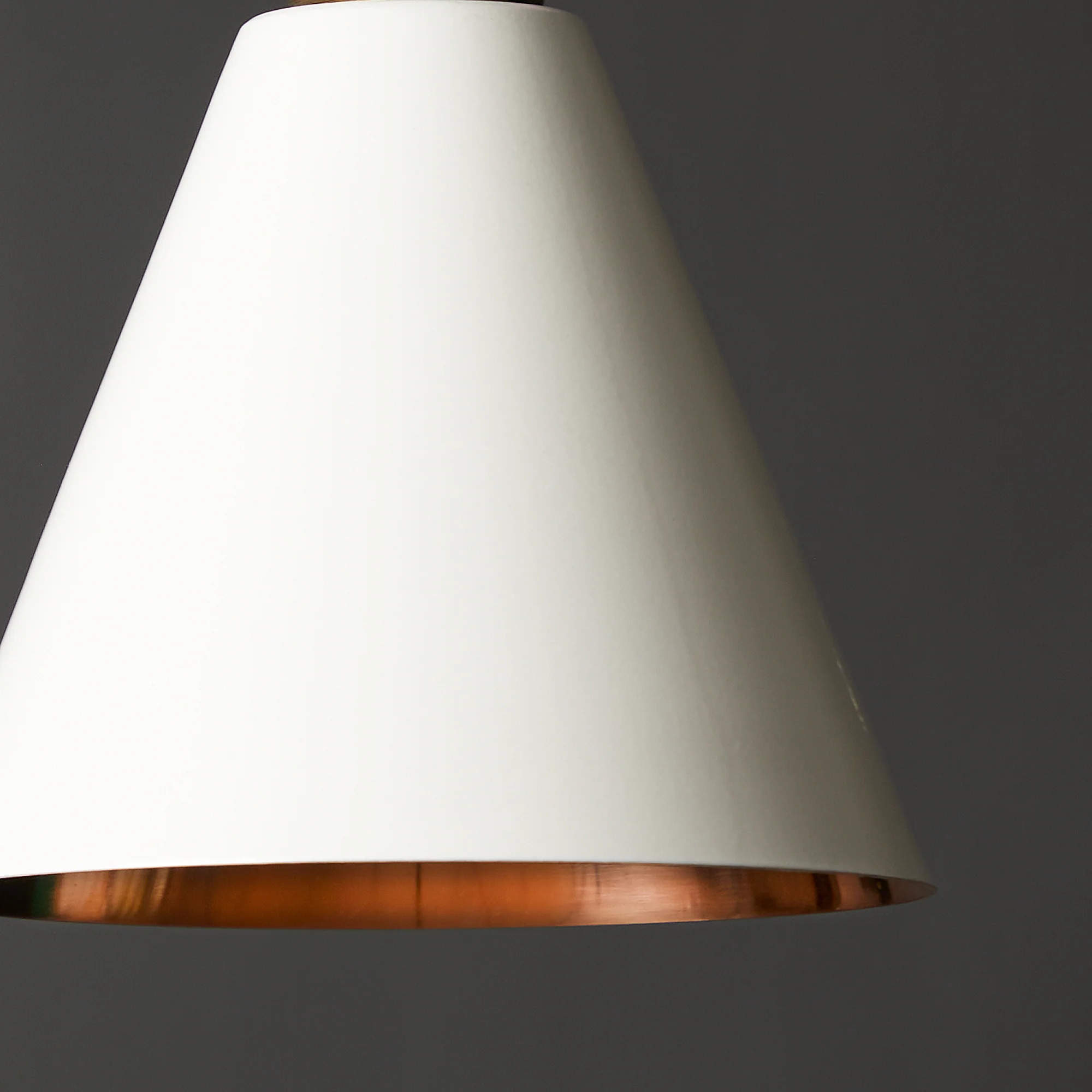Stanlette pendant shade in stone with copper interior - Image 3