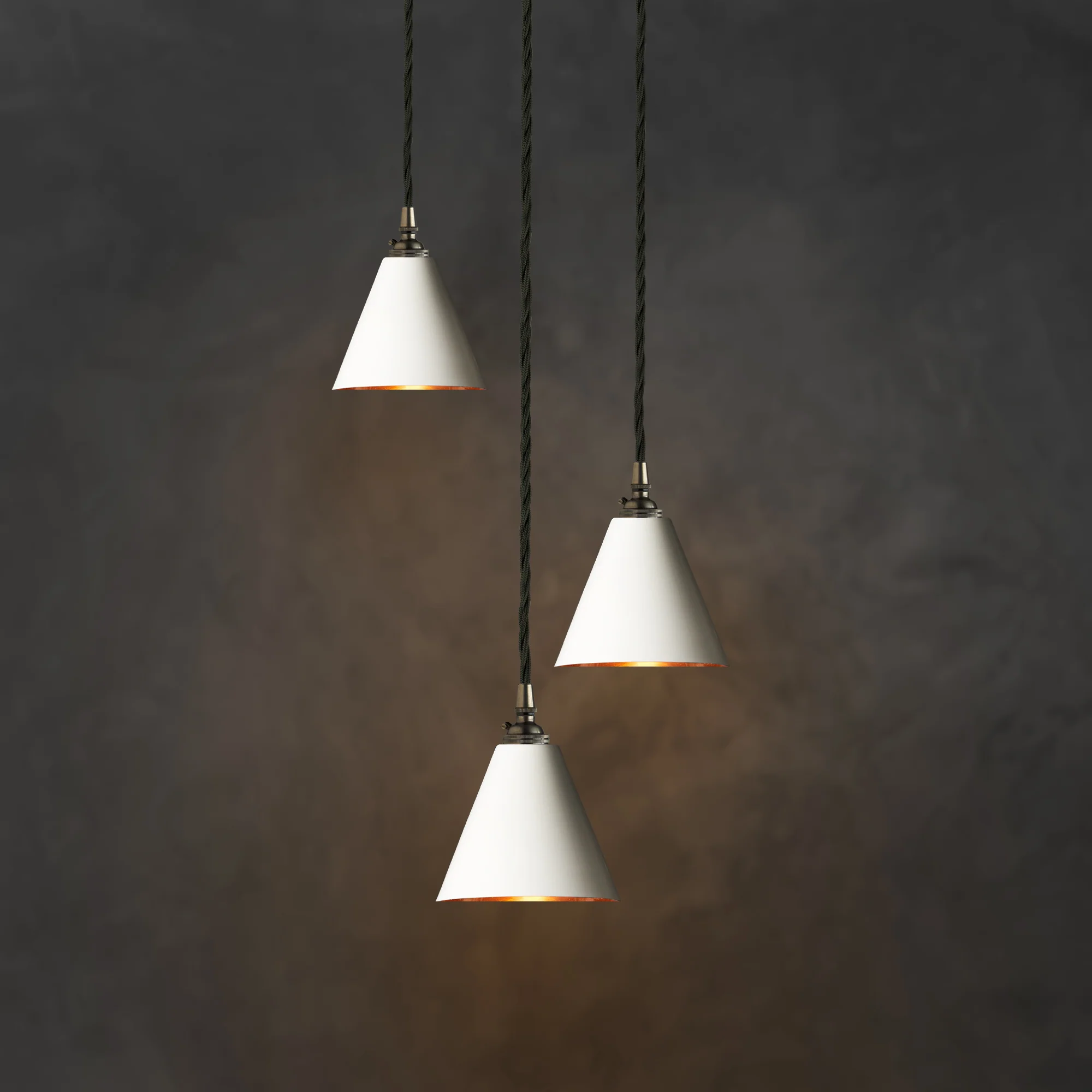 Stanlette pendant shade in stone with copper interior - Image 5