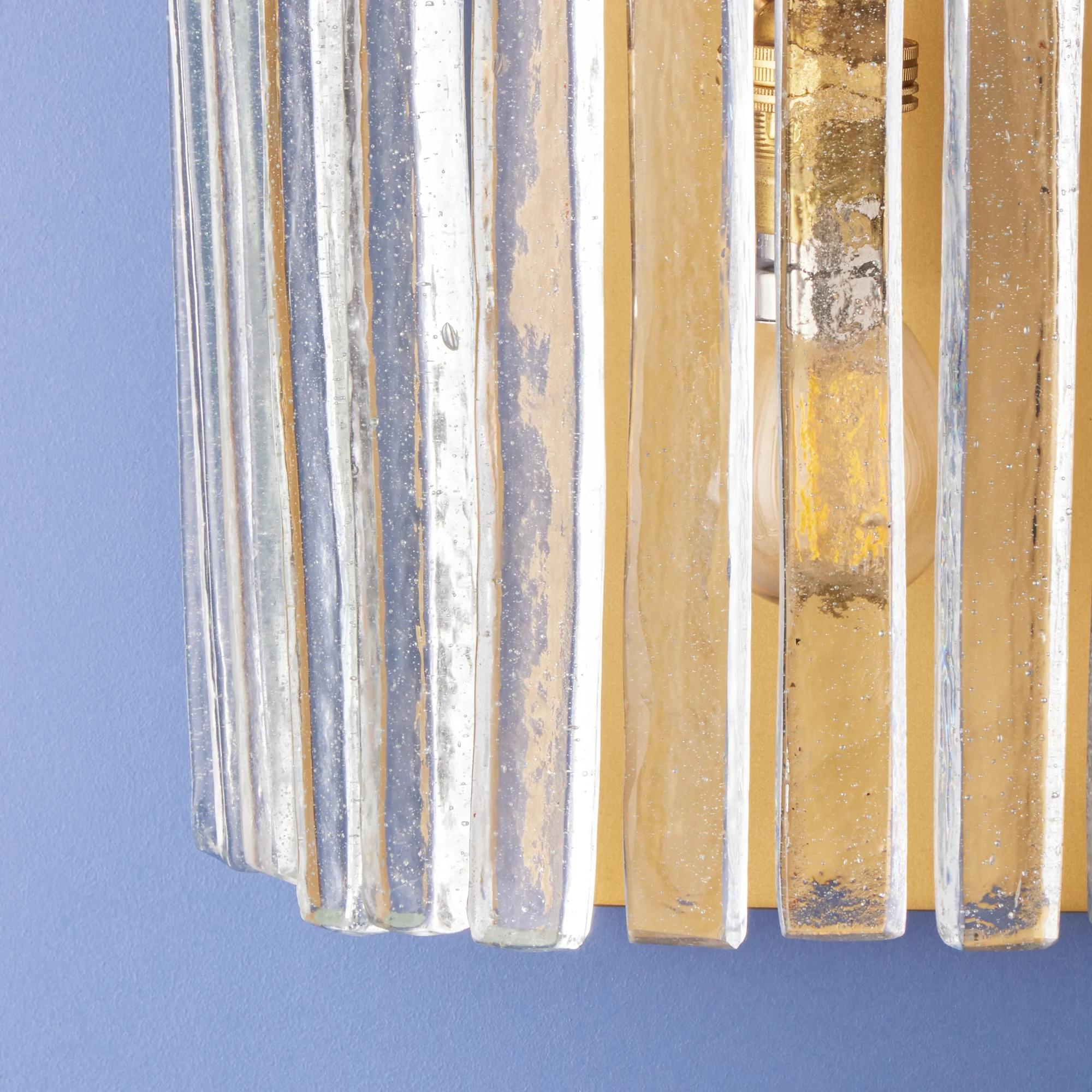 Starsky wall light with clear recycled blown glass strips - Image 3
