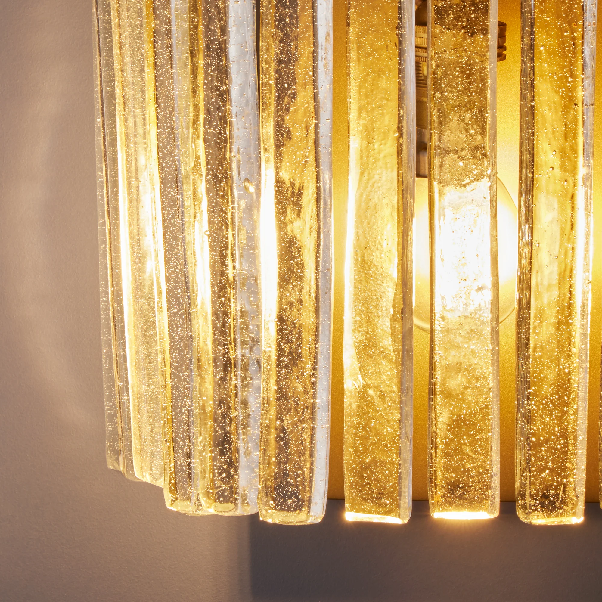 Starsky wall light with clear recycled blown glass strips - Image 4
