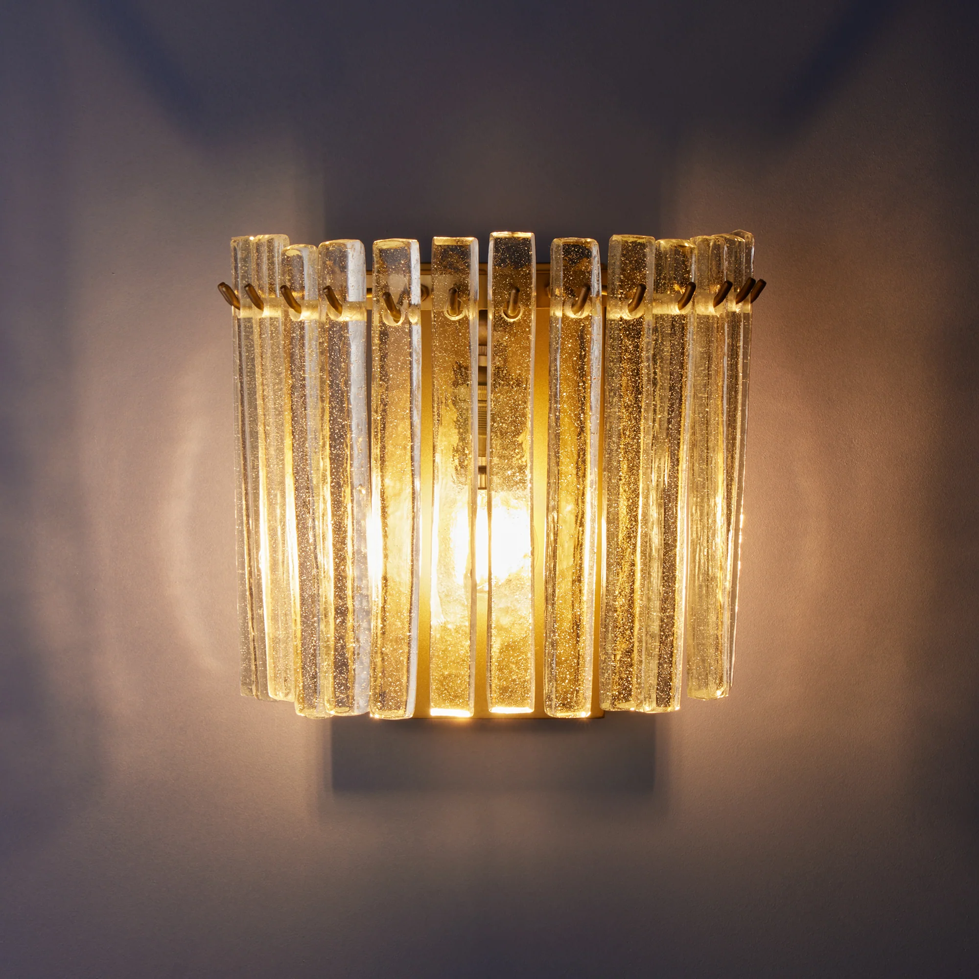 Starsky wall light with clear recycled blown glass strips - Image 6