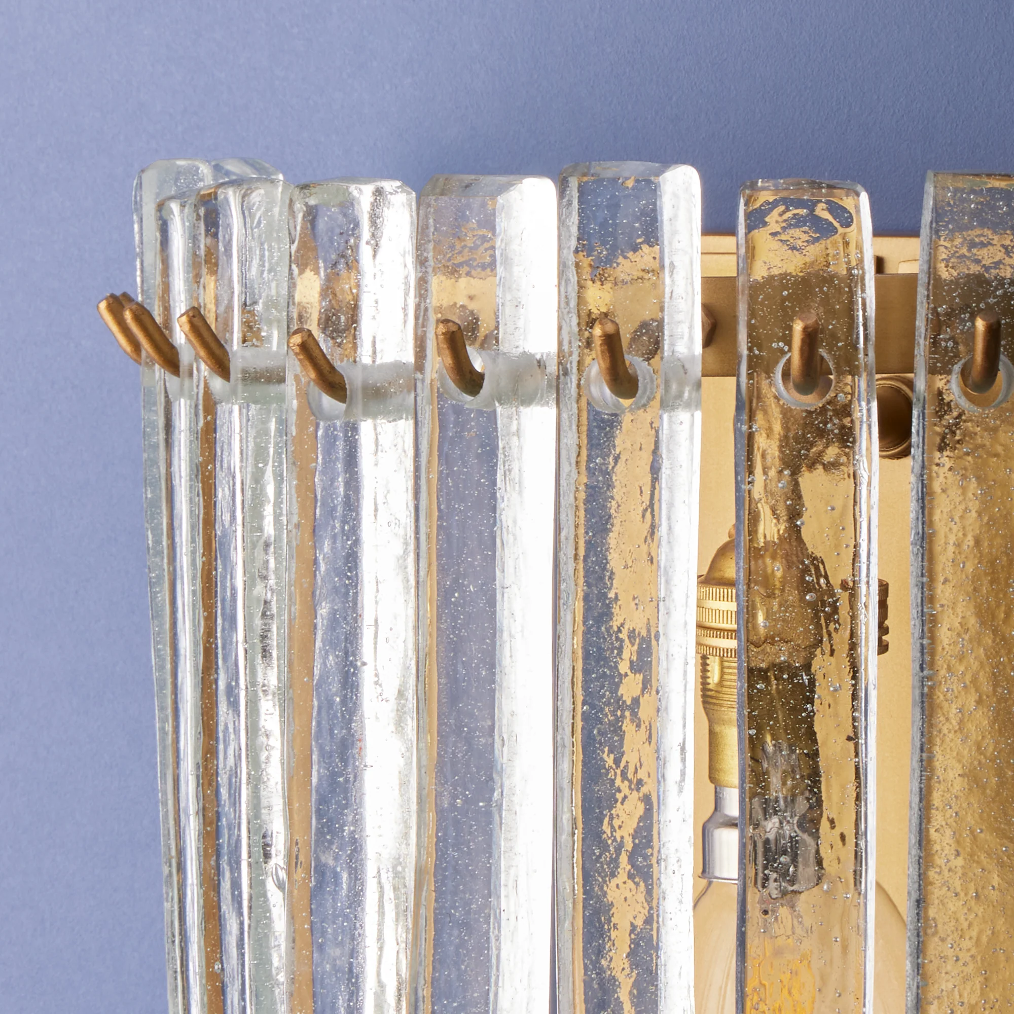 Starsky wall light with clear recycled blown glass strips - Image 7