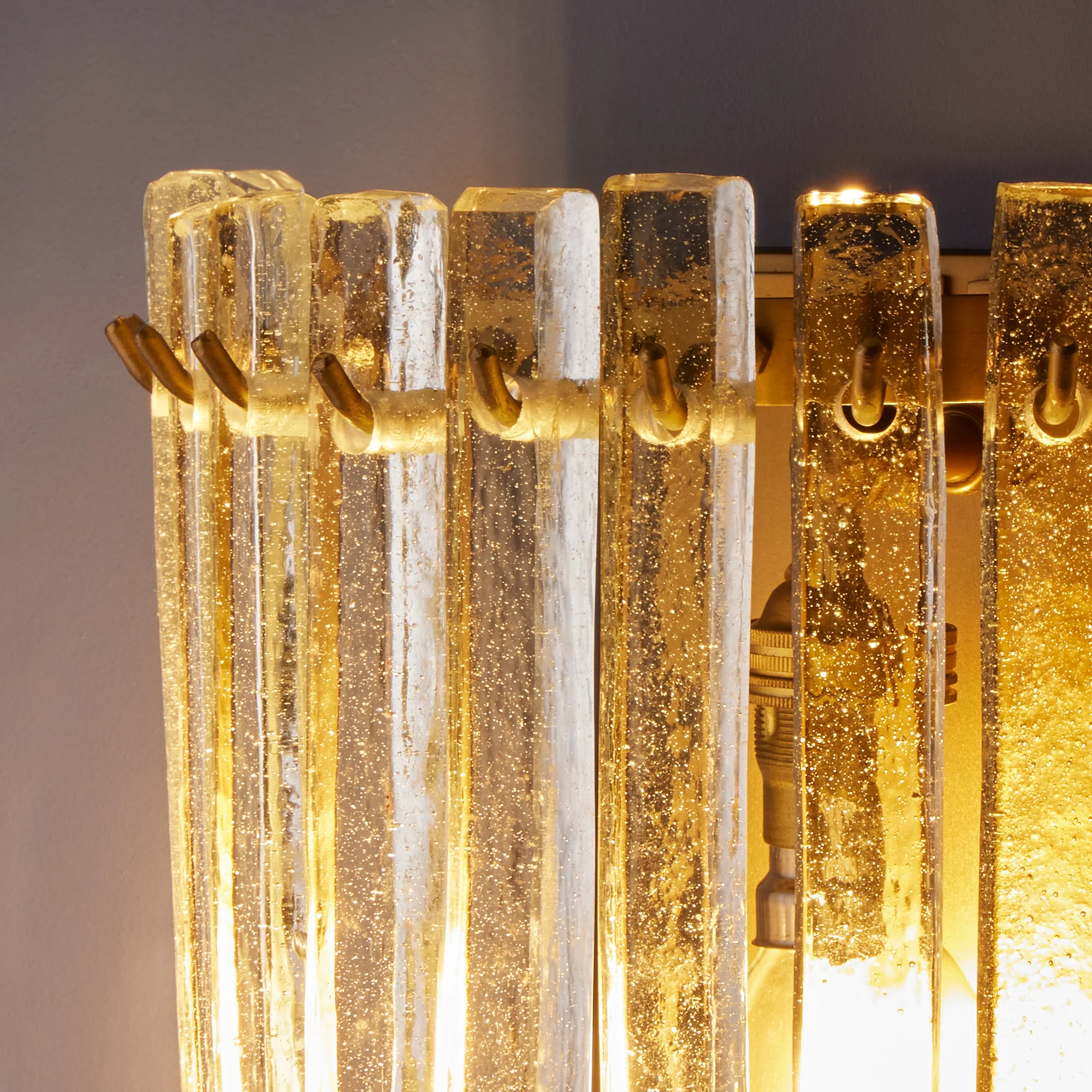 Starsky wall light with clear recycled blown glass strips - Image 9