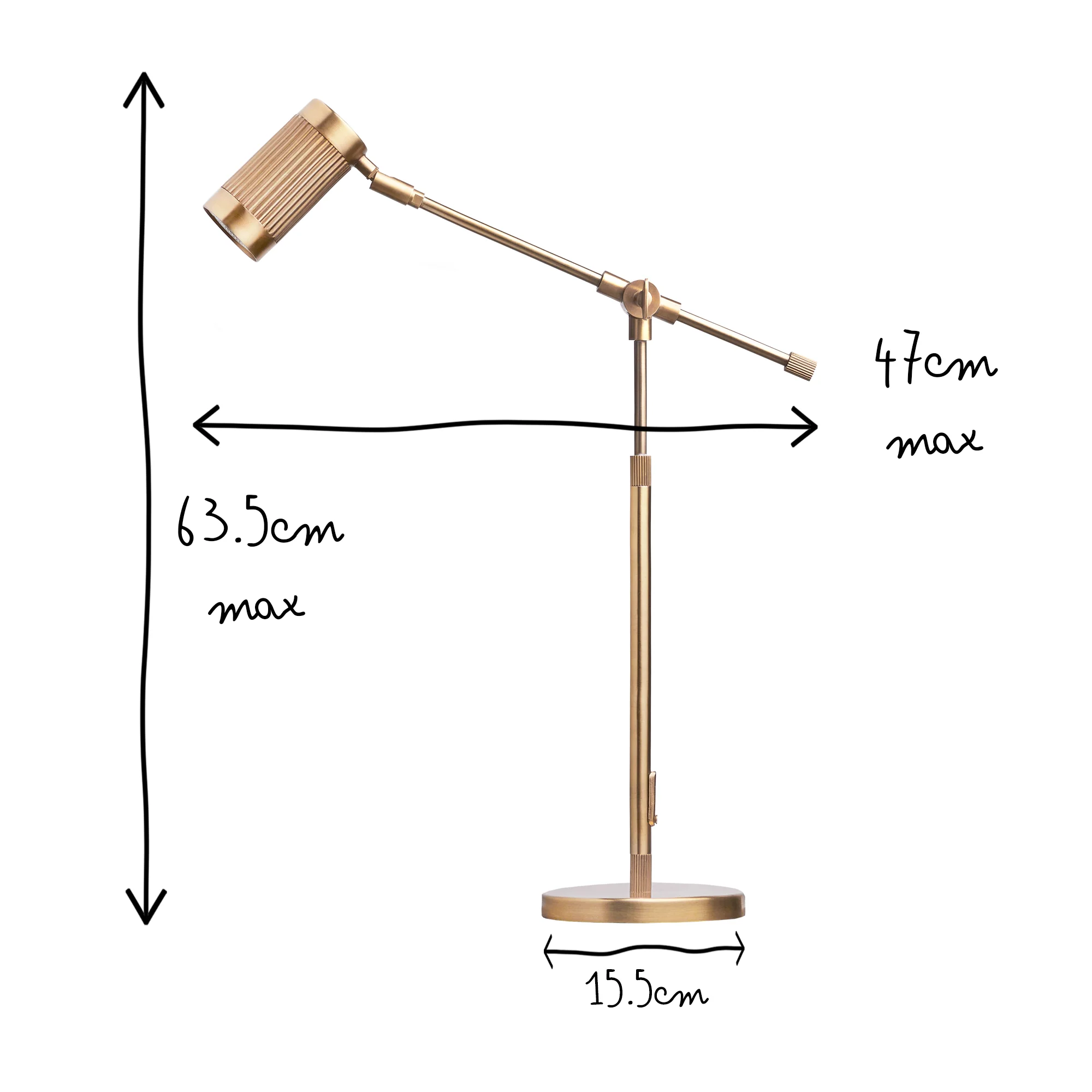 Stilt desk lamp in antiqued brass - Image 12