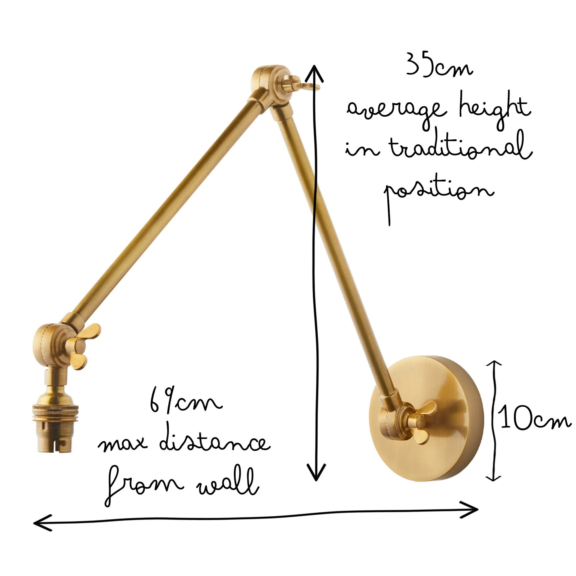 Stork wall fitting in antiqued brass - Image 8