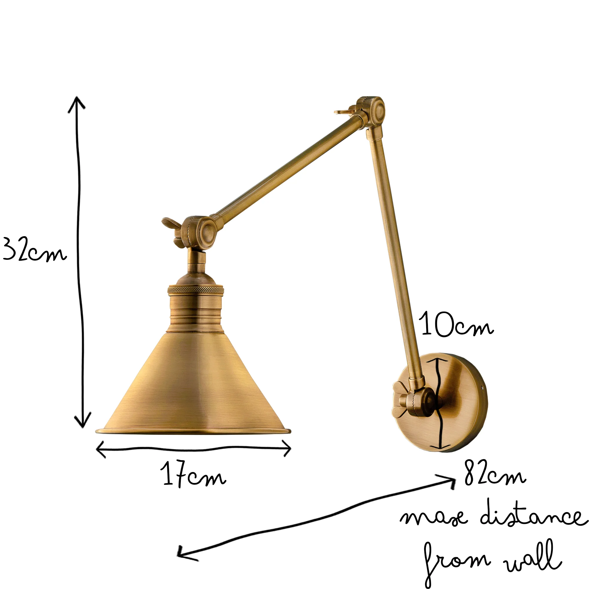 Stork wall light in antique brass - Image 12