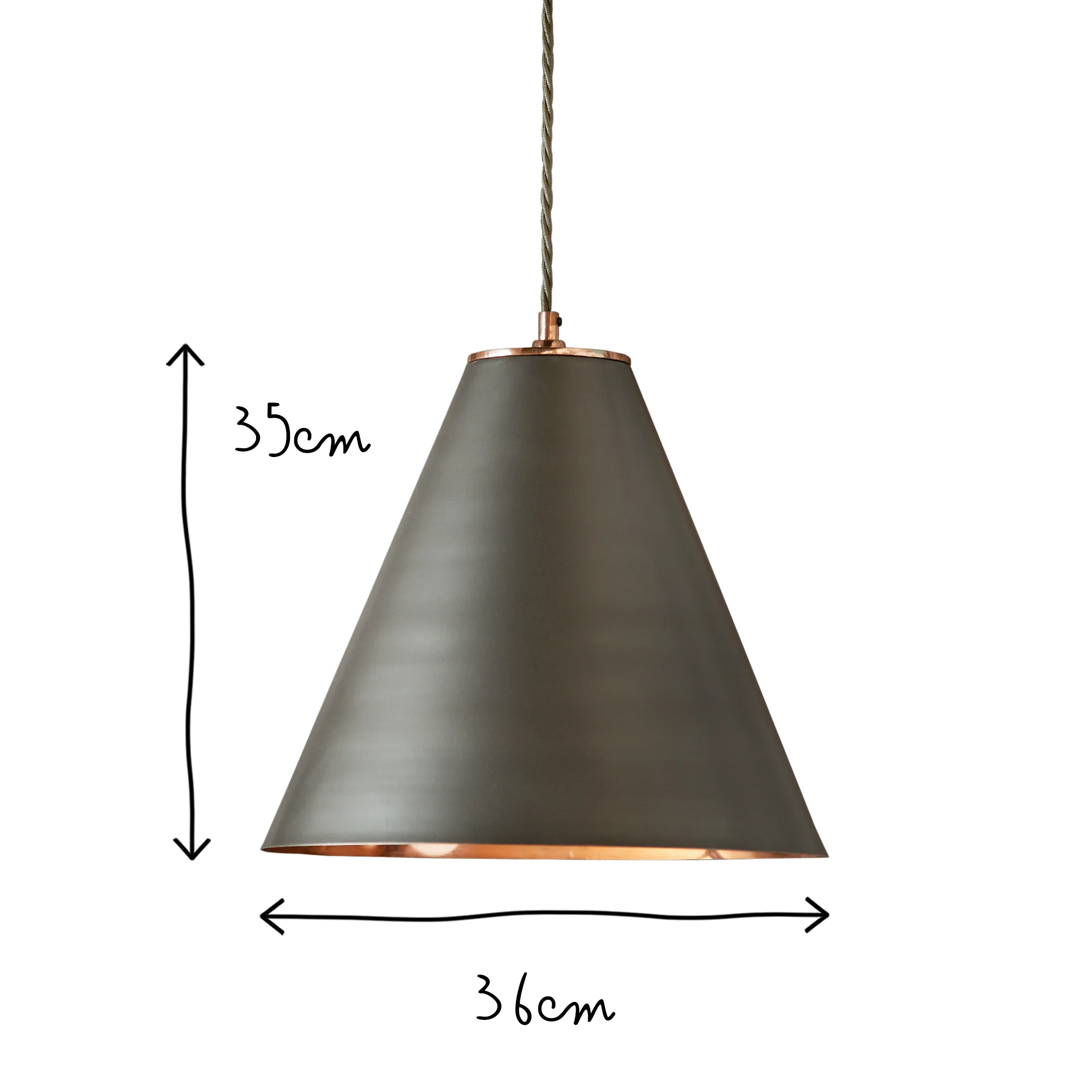 Super Stanley pendant in gunmetal with copper interior - Image 8