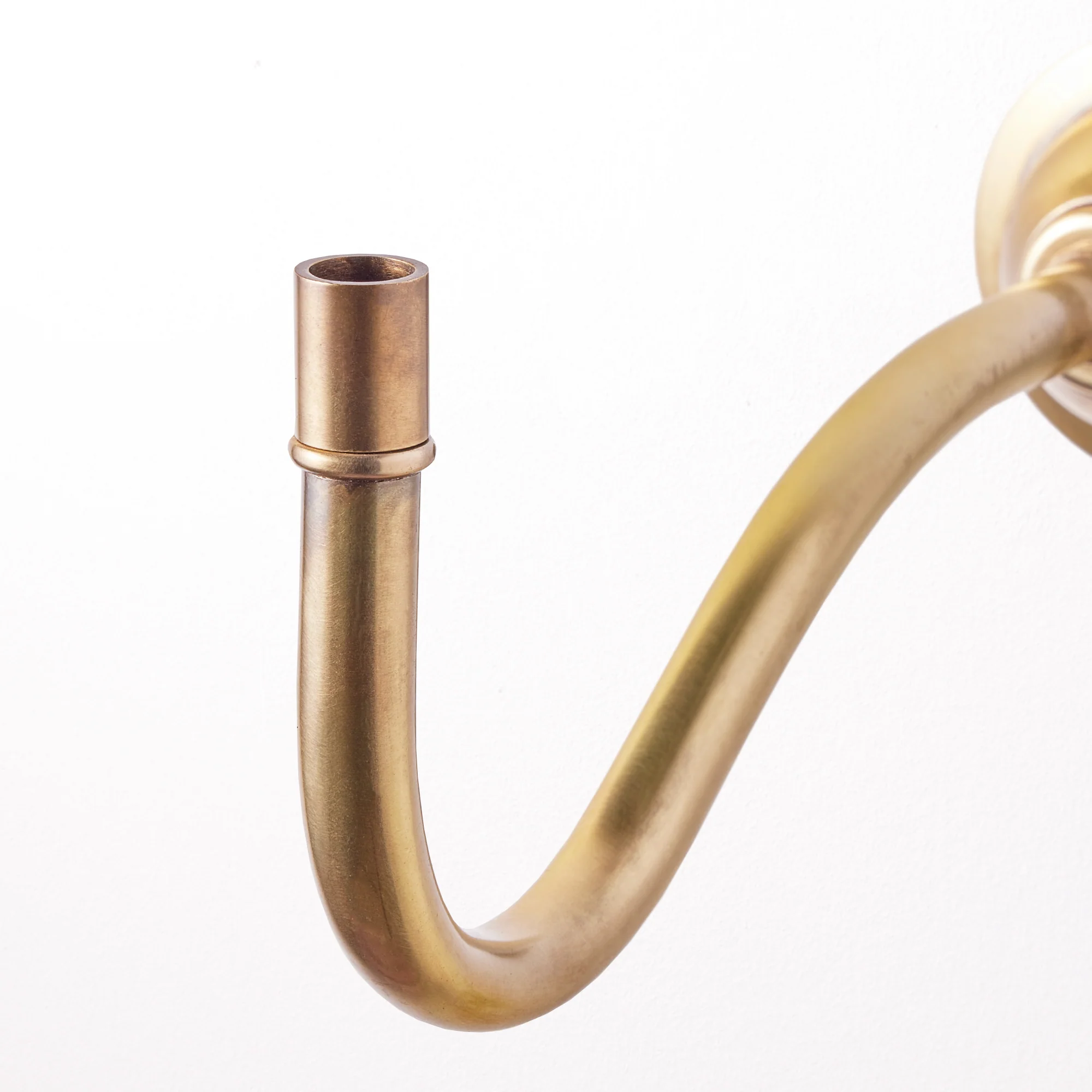 Swan Neck rechargeable wall fitting in antique brass - Image 4