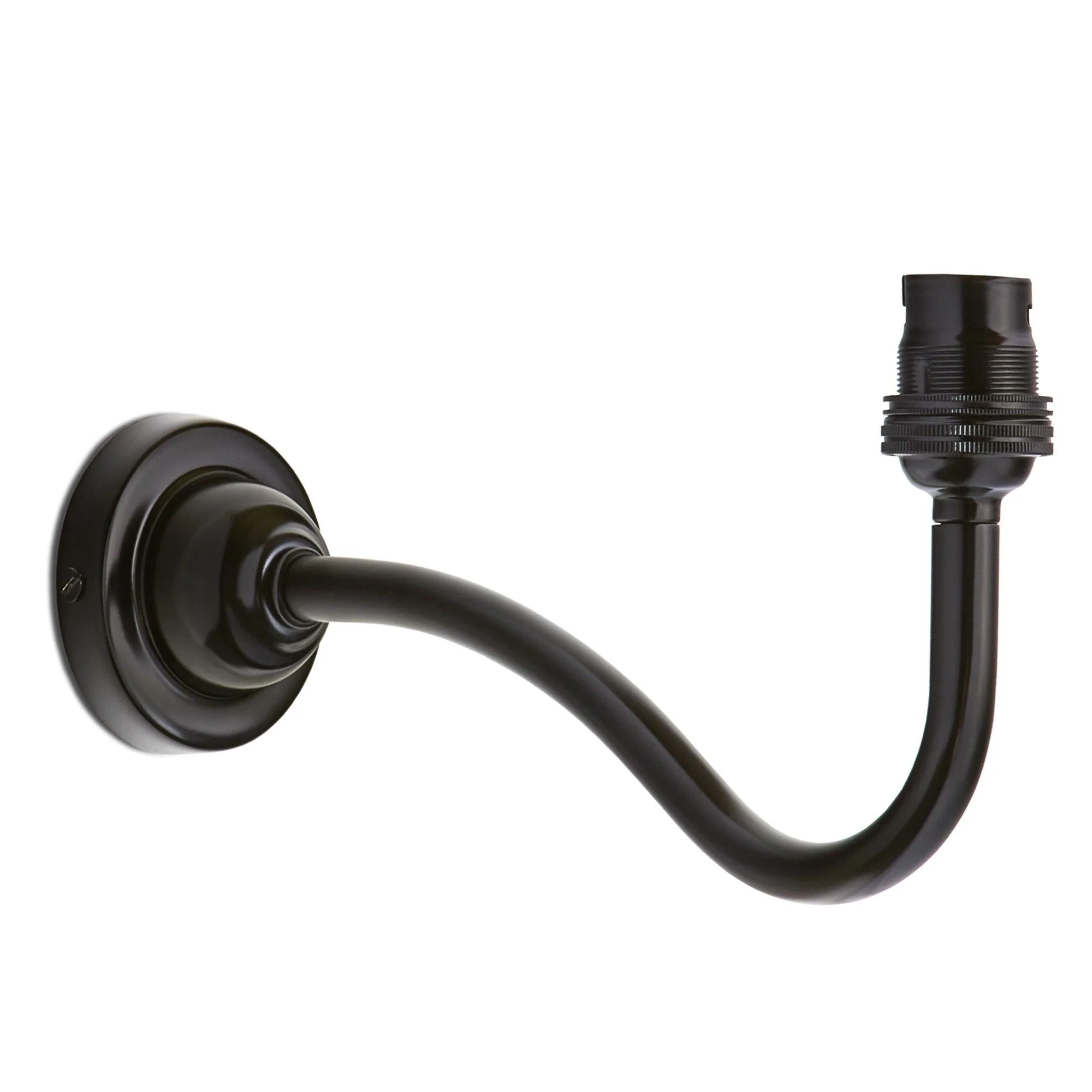 Swan neck wall fitting in antiqued bronze - Image 4