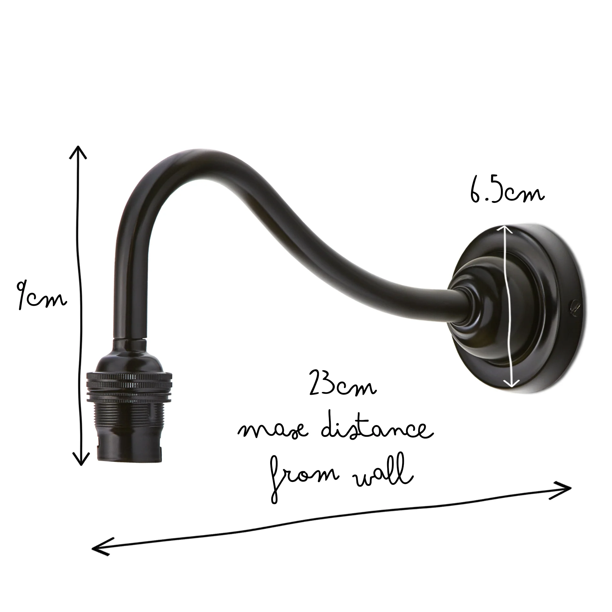 Swan neck wall fitting in antiqued bronze - Image 5