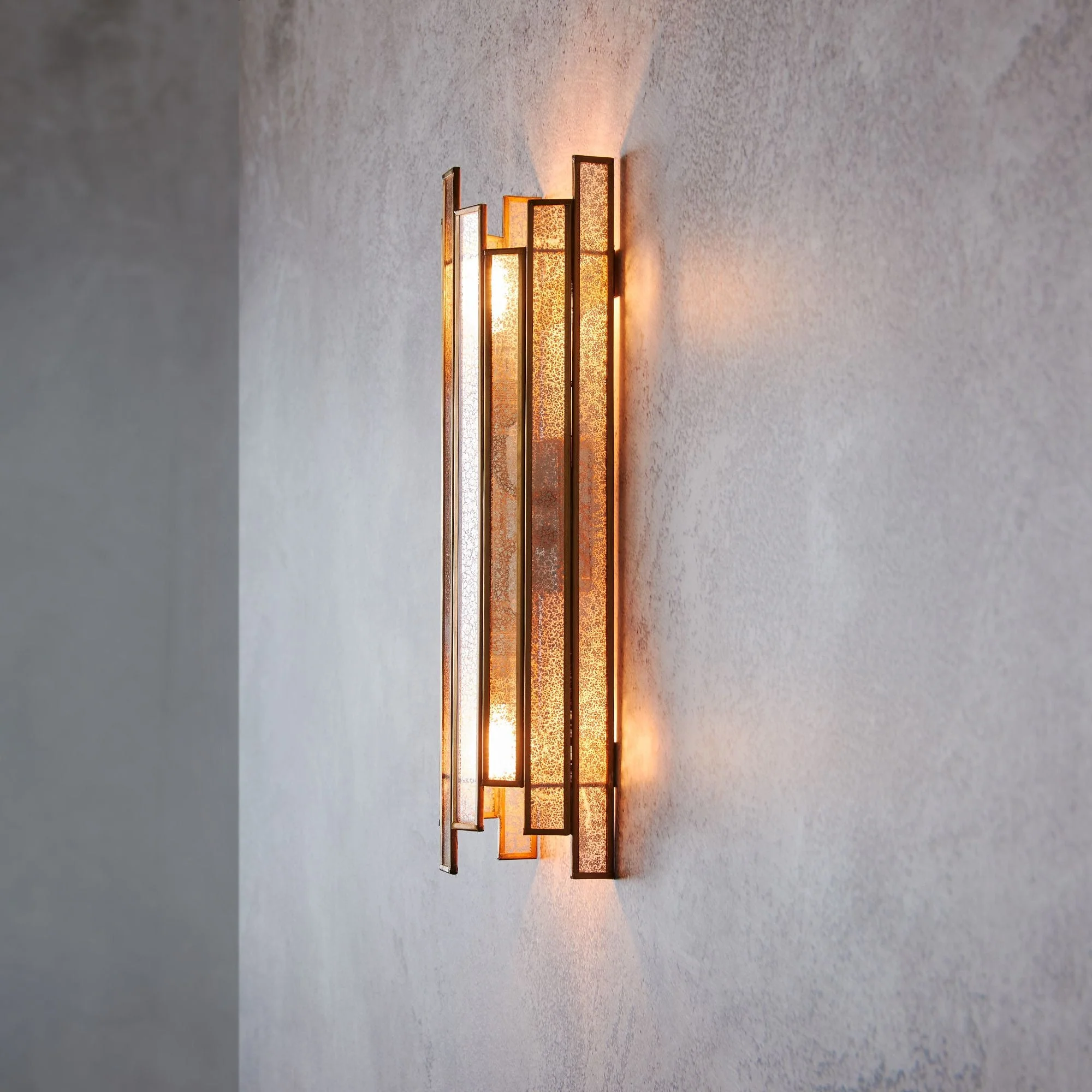 Tall Melville wall sconce in mercurised glass - Image 5