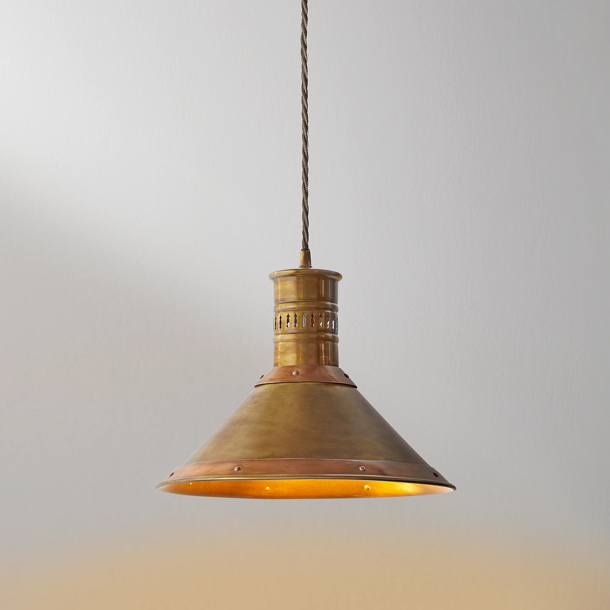 Tarn pendant in aged brass and copper - Image 2