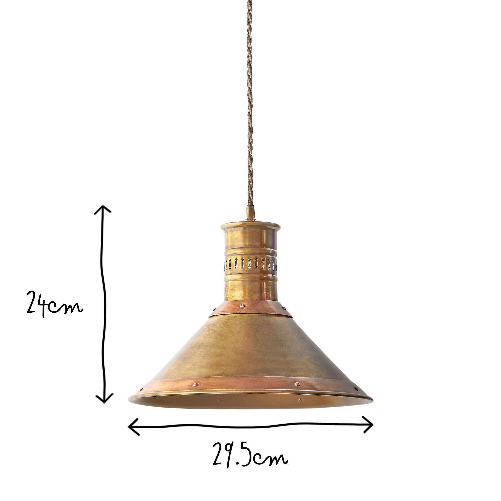 Tarn pendant in aged brass and copper - Image 9