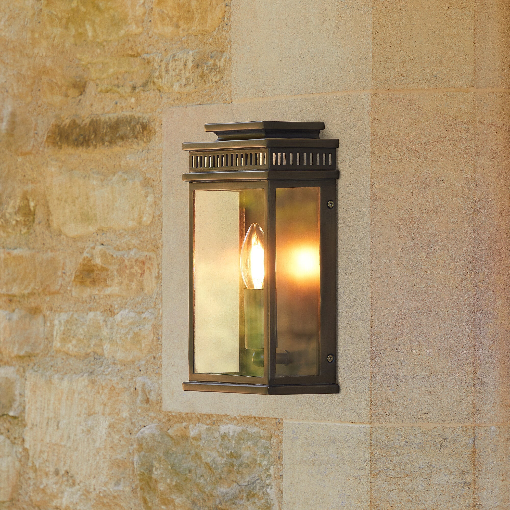Tenby exterior IP44 wall light in antique bronze - Image 7