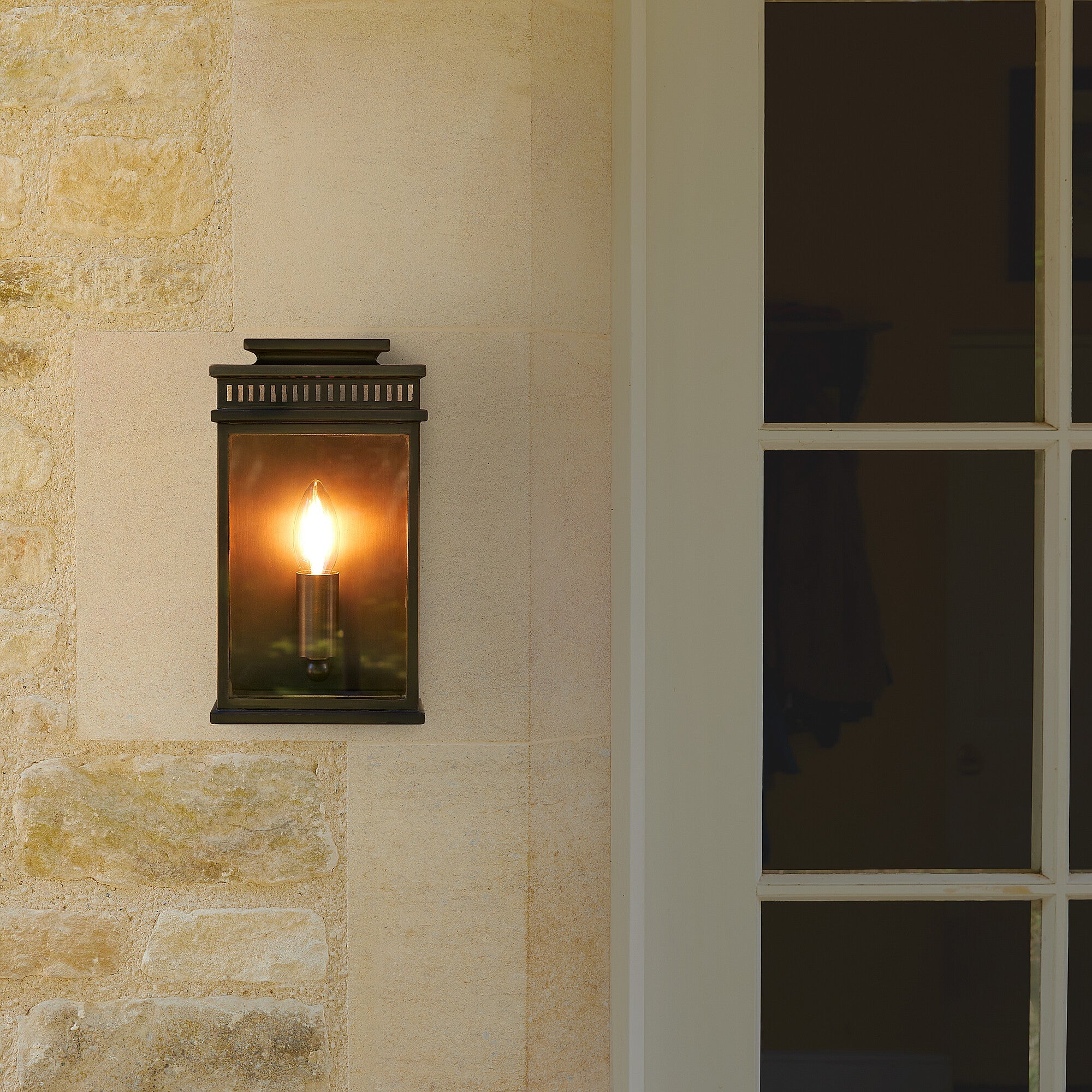 Tenby exterior IP44 wall light in antique bronze - Image 8