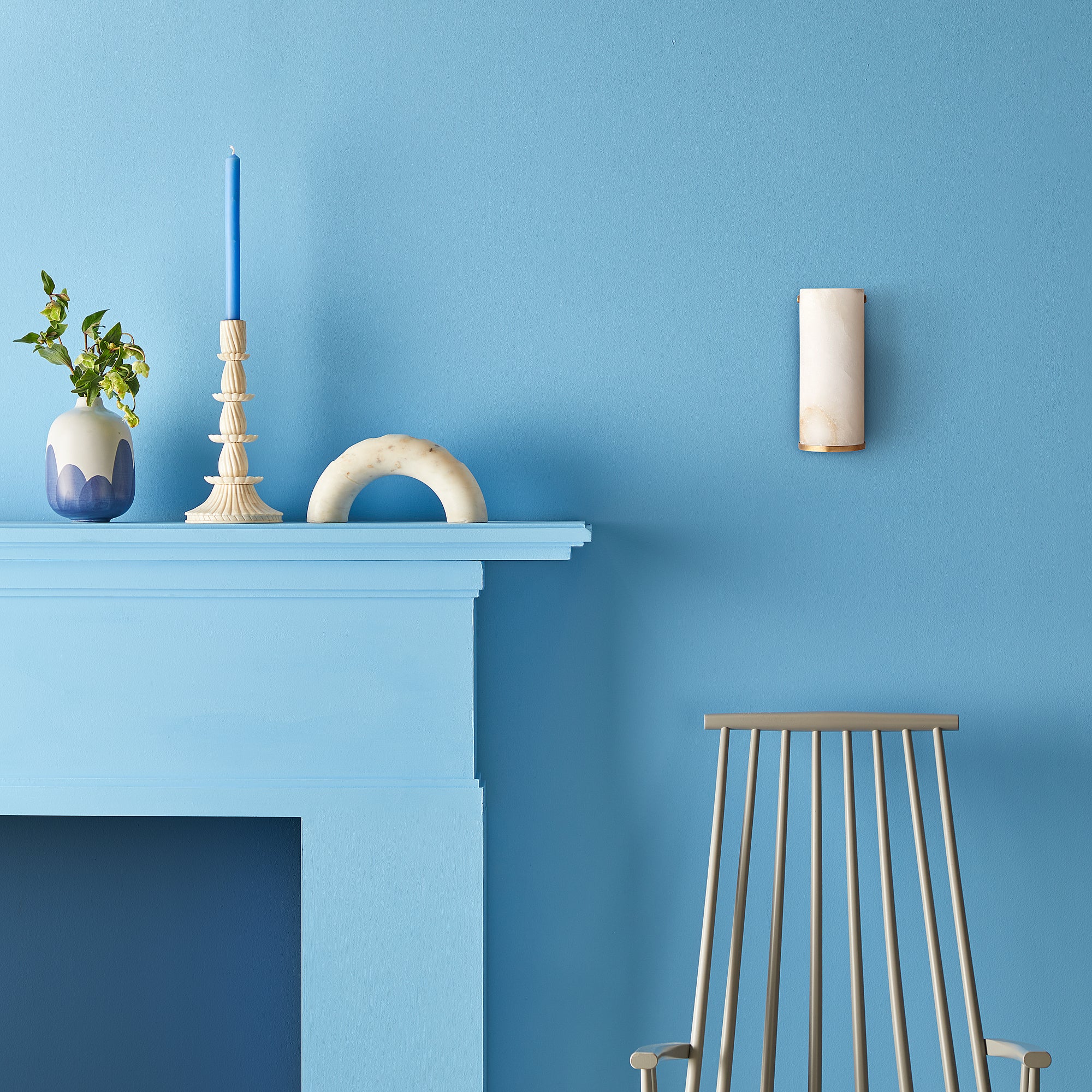 Thales wall light in alabaster and brass - Image 3