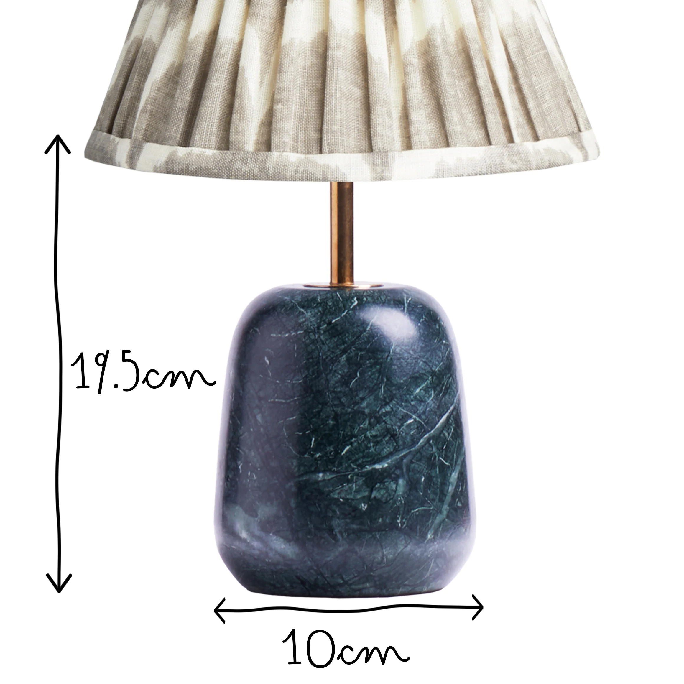Thimble rechargeable table lamp in green marble - Image 13