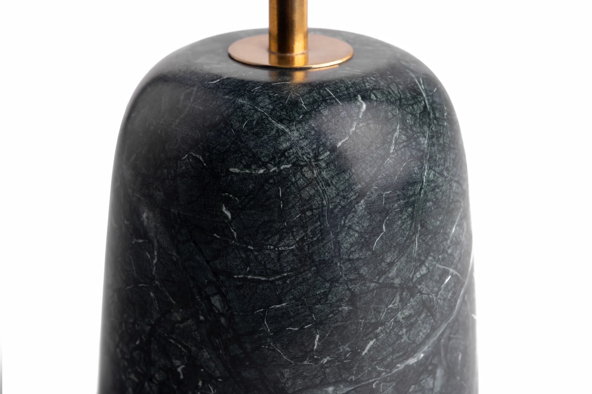 Thimble rechargeable table lamp in green marble - Image 5
