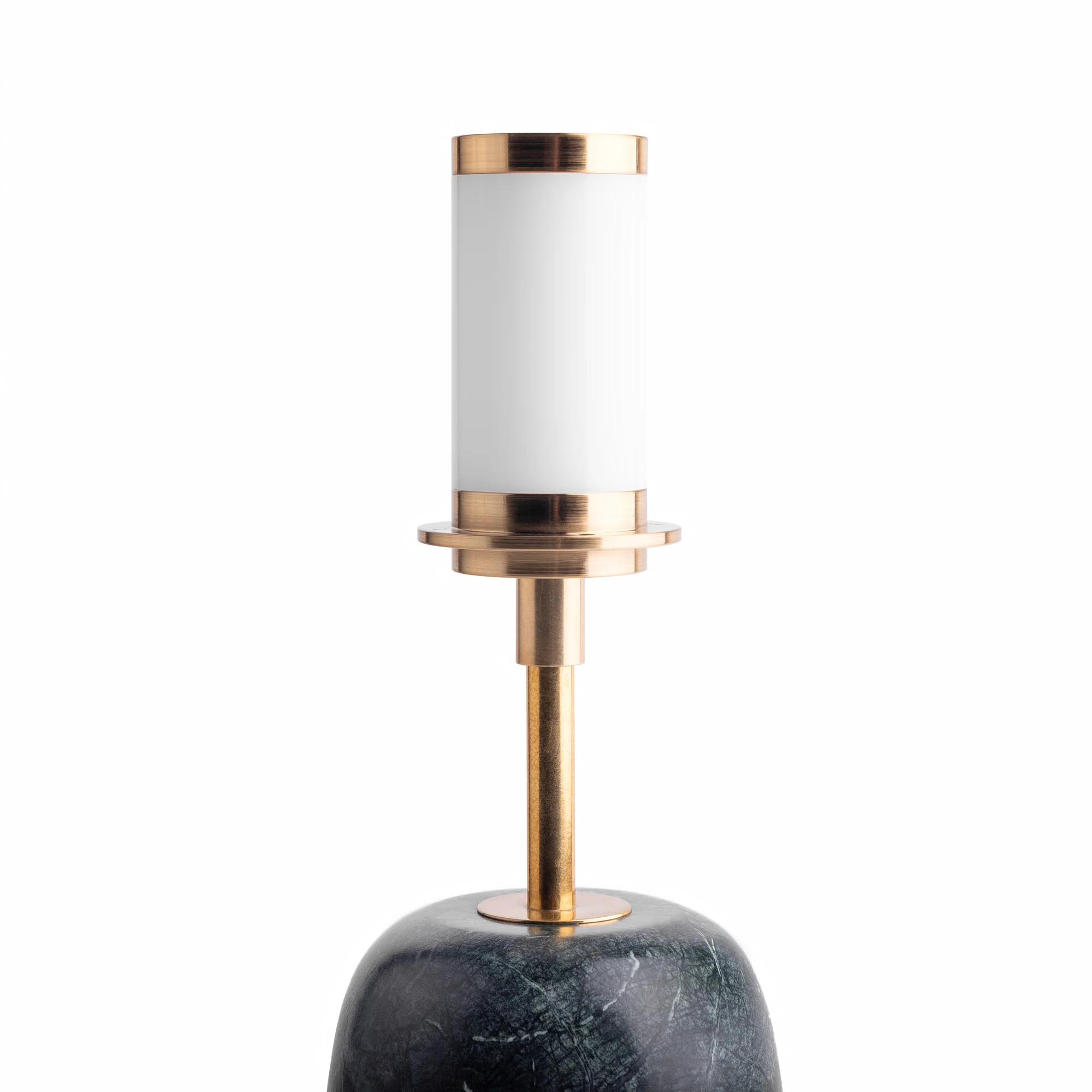 Thimble rechargeable table lamp in green marble - Image 9