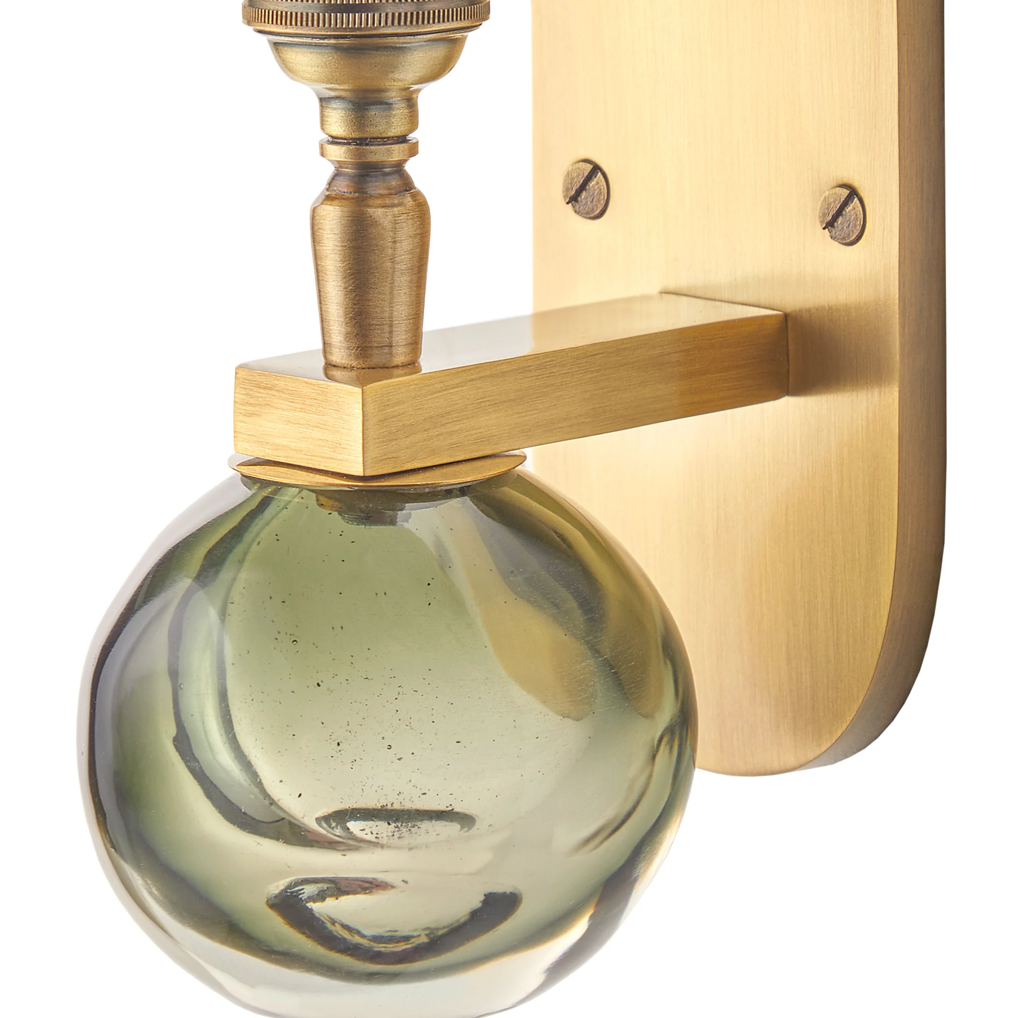 Tiddly Pomme wall fitting in brass and green glass - Image 3