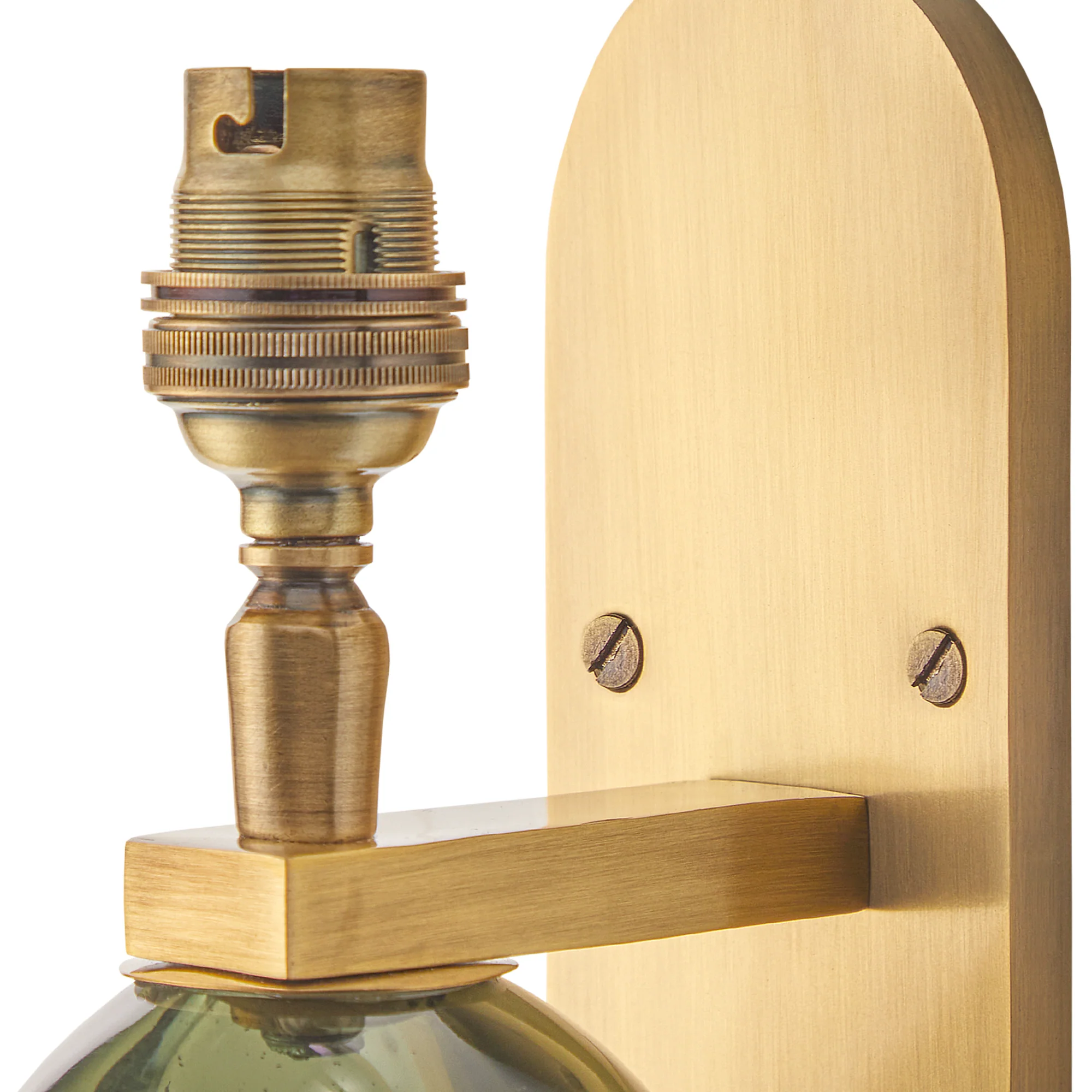 Tiddly Pomme wall fitting in brass and green glass - Image 4