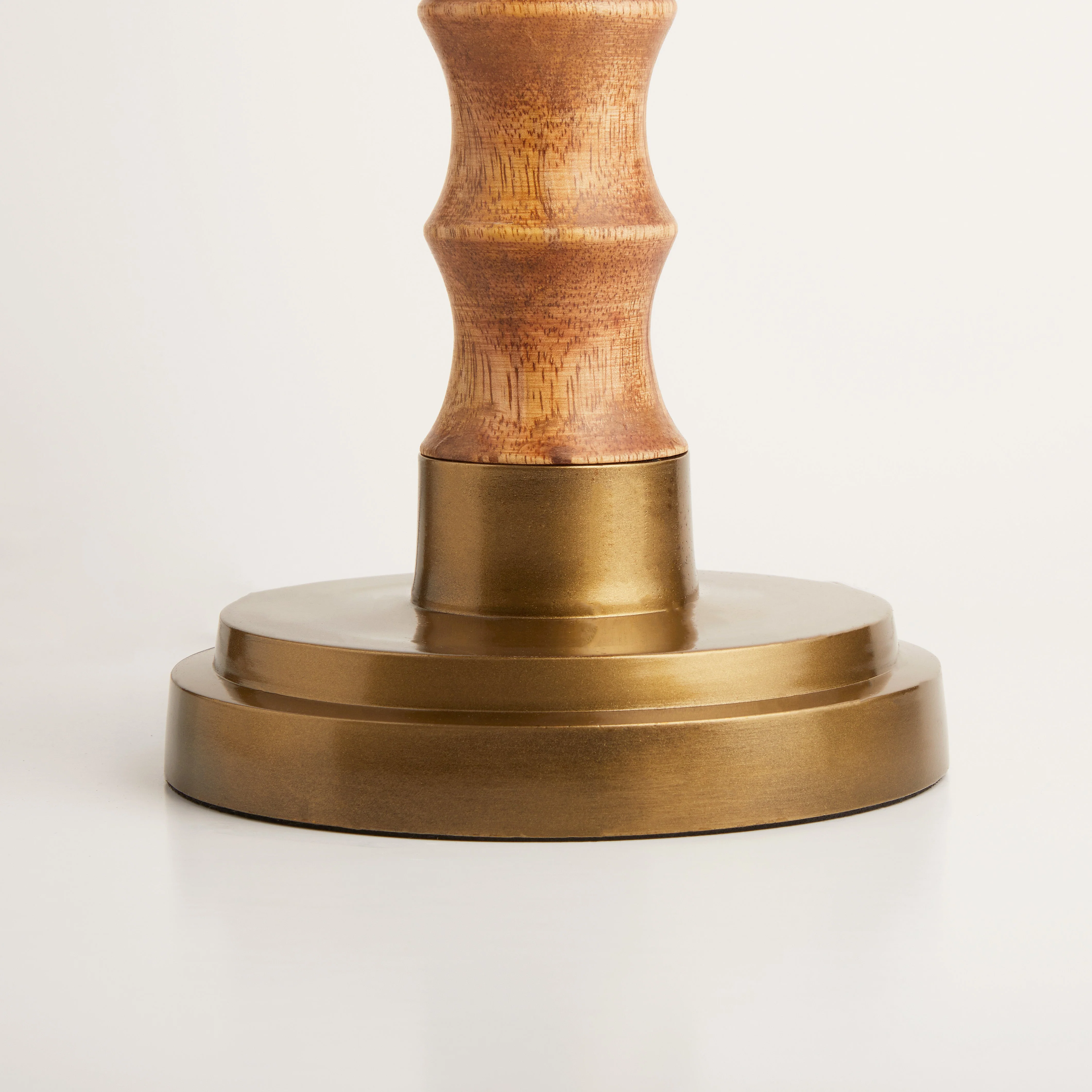 Tinto table lamp in natural wood and antique brass - Image 4