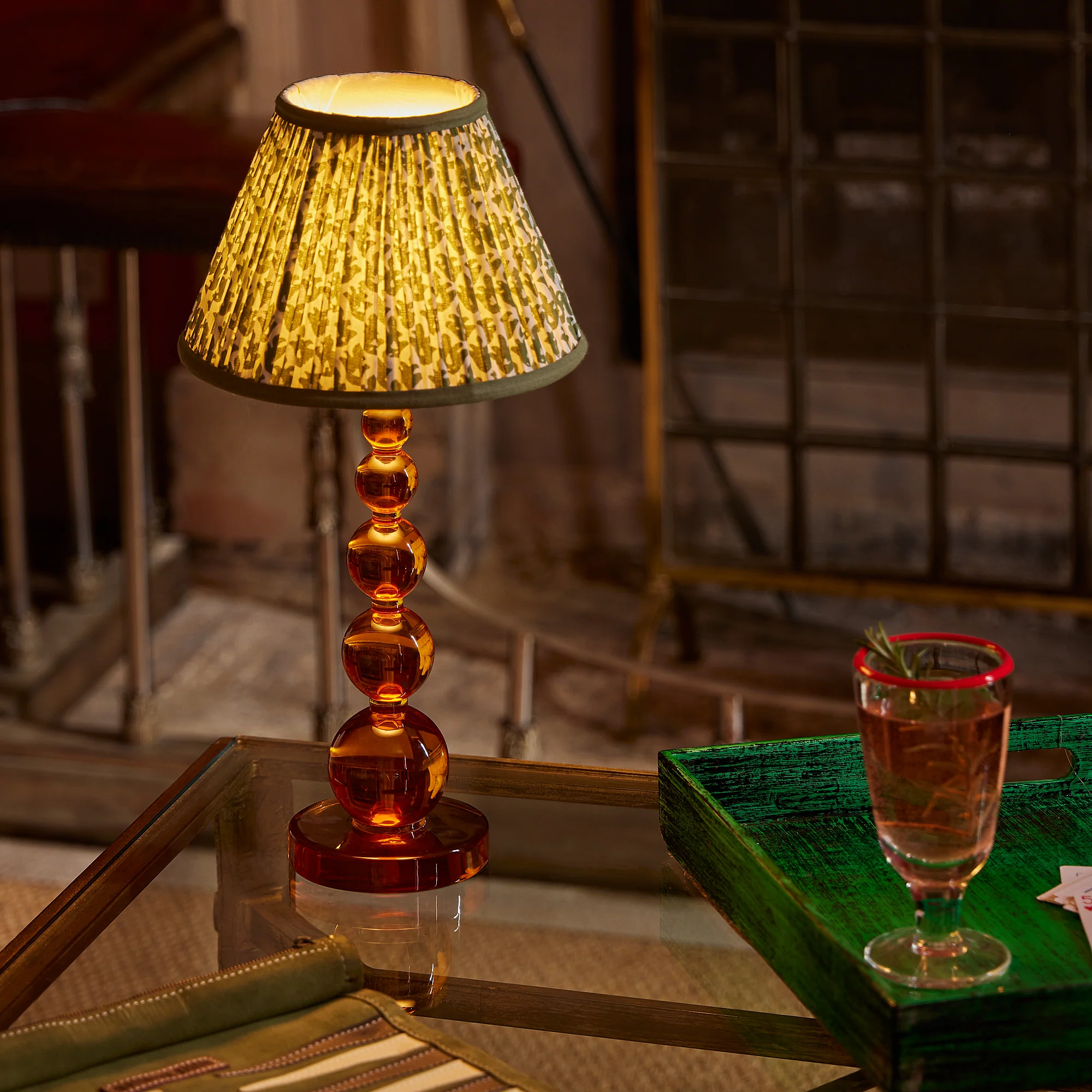 Tiny Aurora rechargeable table lamp in amber - Image 2