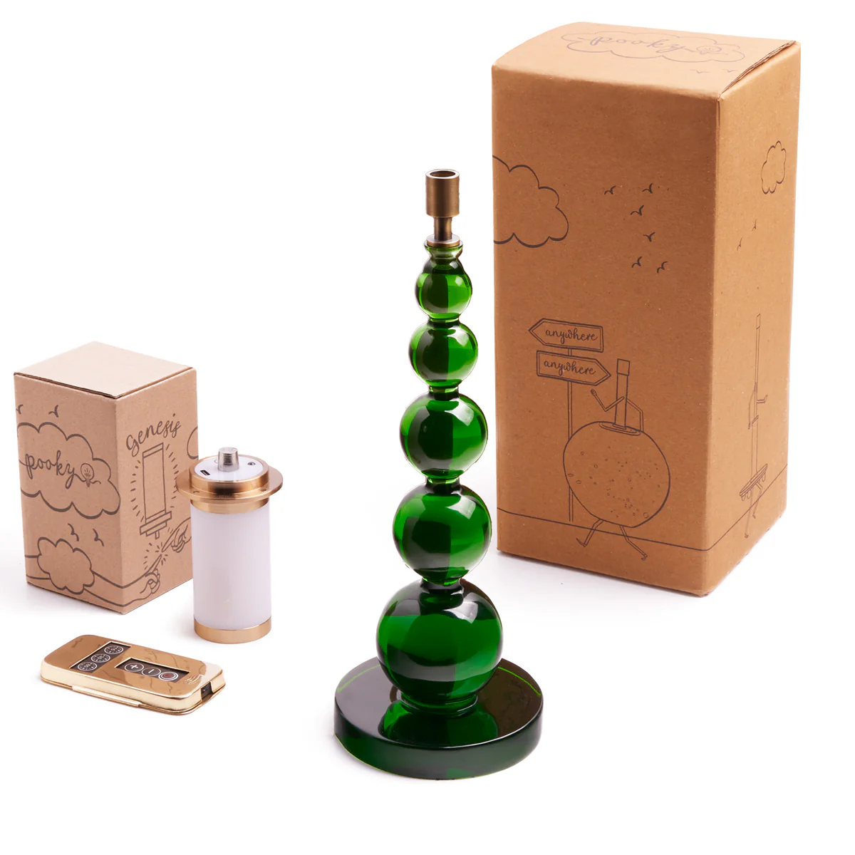 Tiny Aurora rechargeable table lamp in green - Image 12