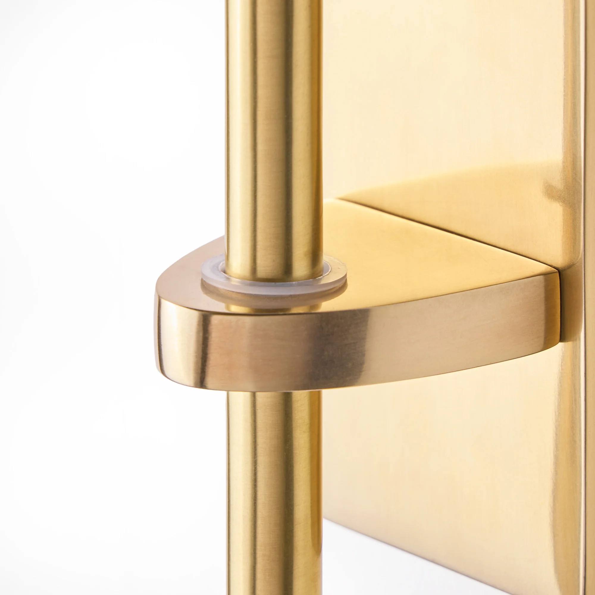 Tiree wall fitting in antiqued brass with external flex in olive green - Image 5