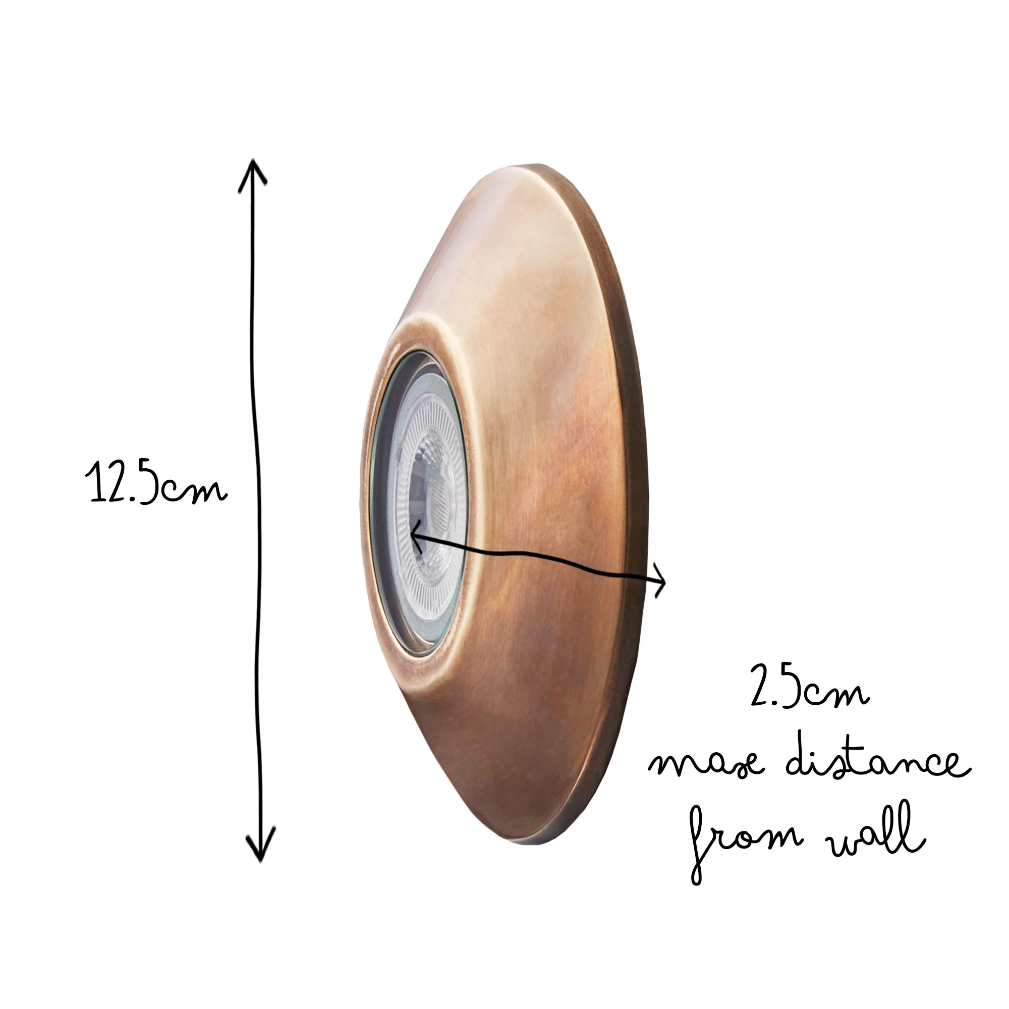 Tisky ceiling mounted spot light in antique brass - Image 6
